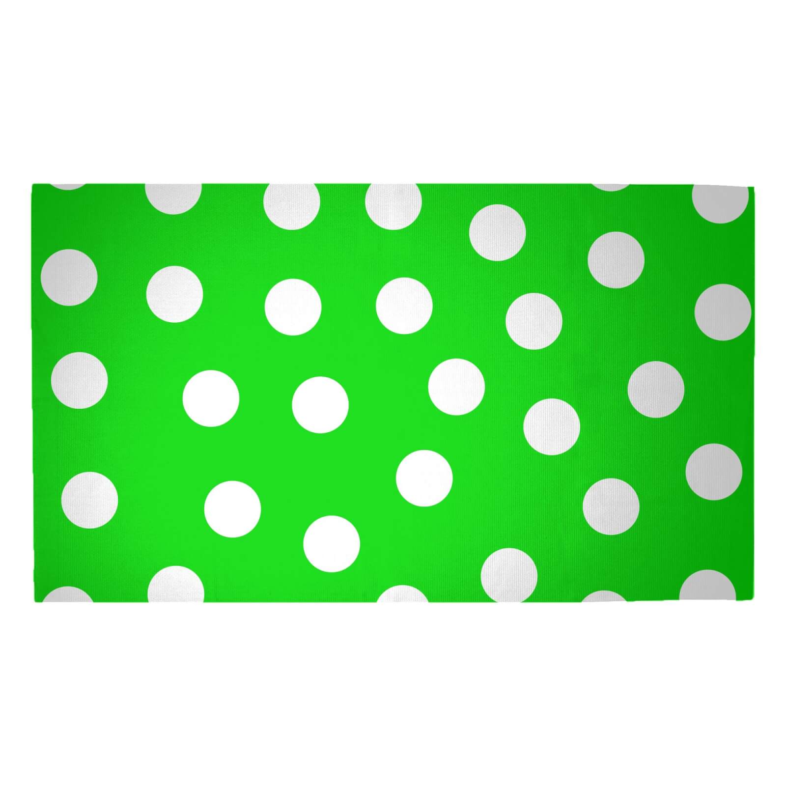 Green Polka Dots Woven Rug - Medium
