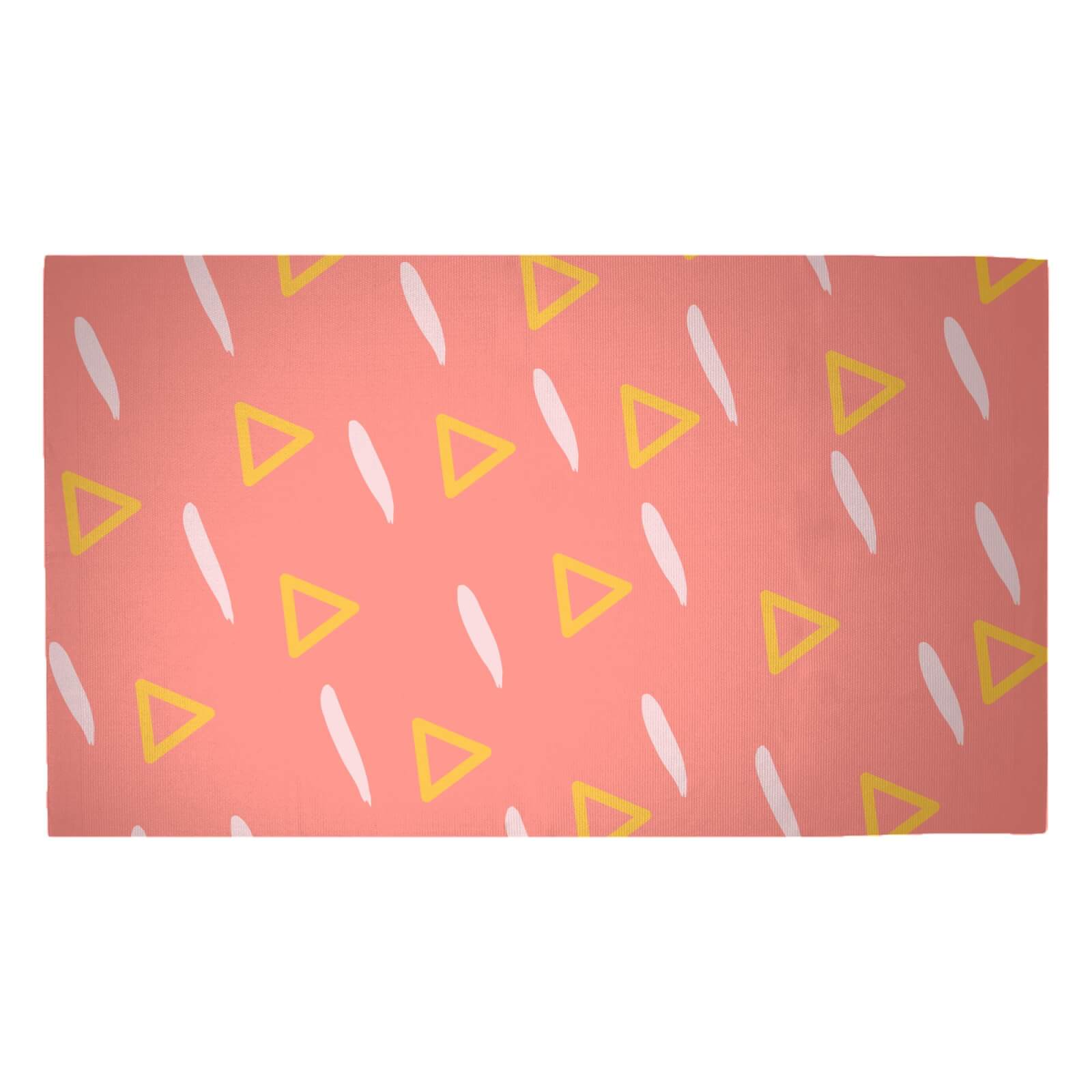 Lines And Triangles Woven Rug - Medium