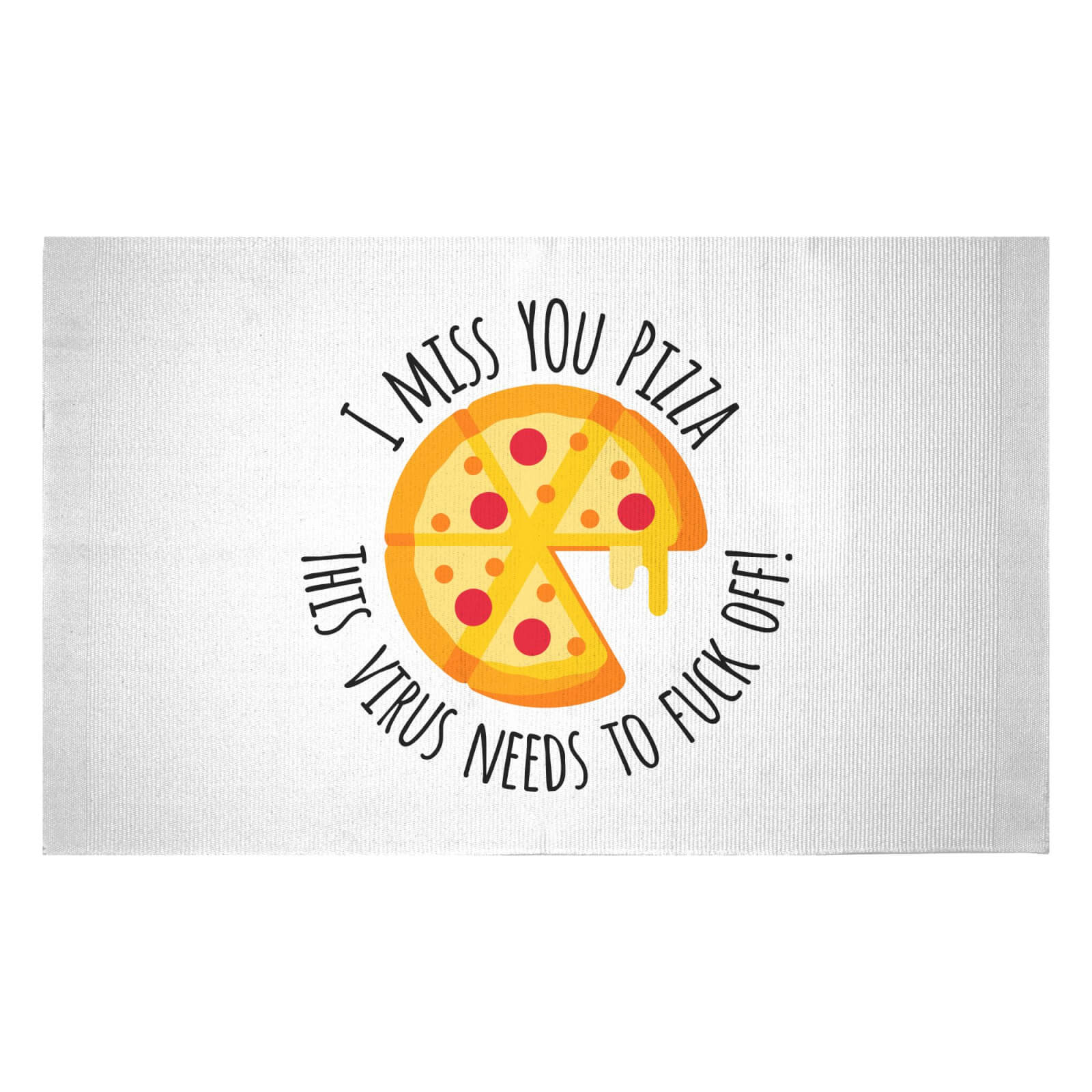 I Miss You Pizza! Woven Rug - Small