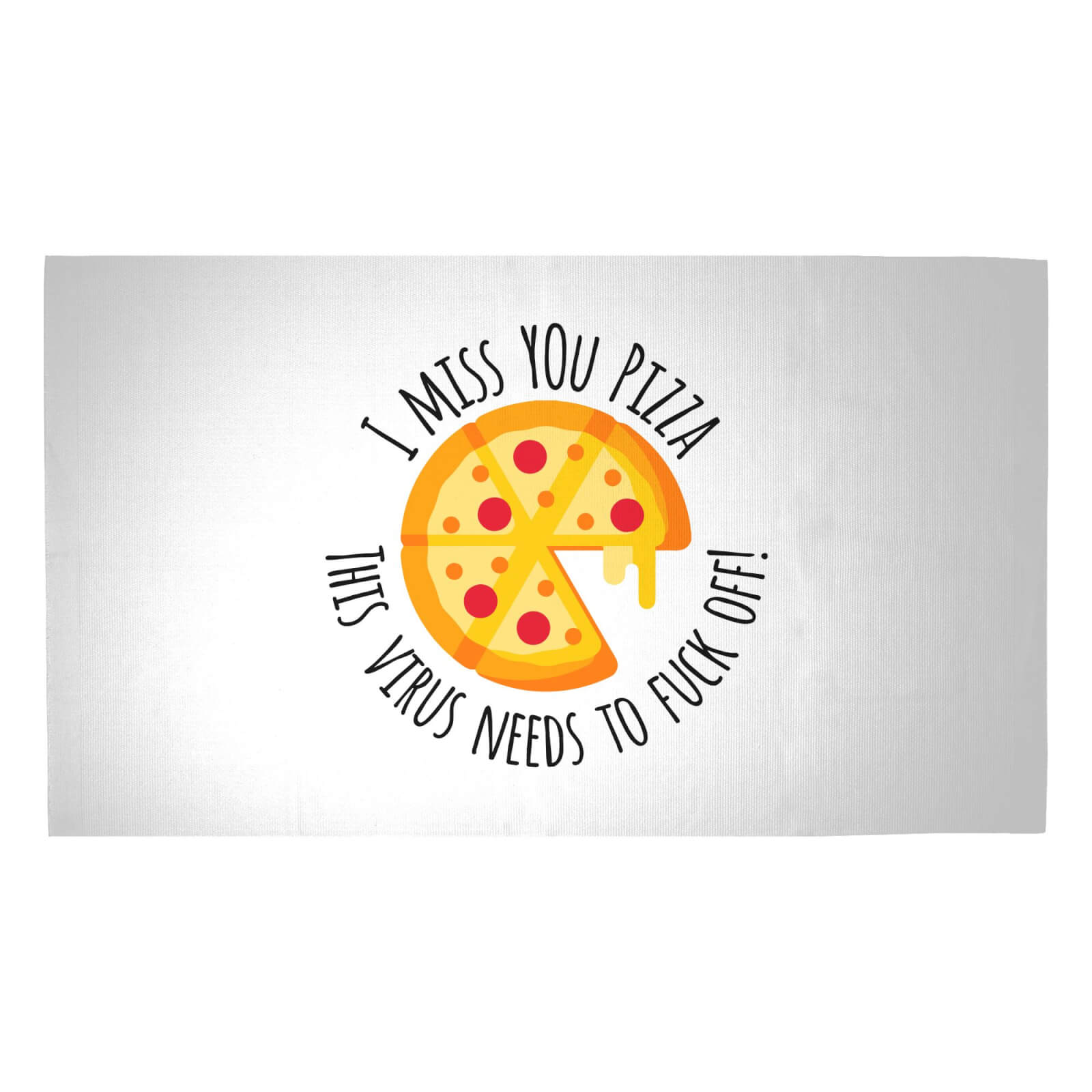 I Miss You Pizza! Woven Rug - Medium