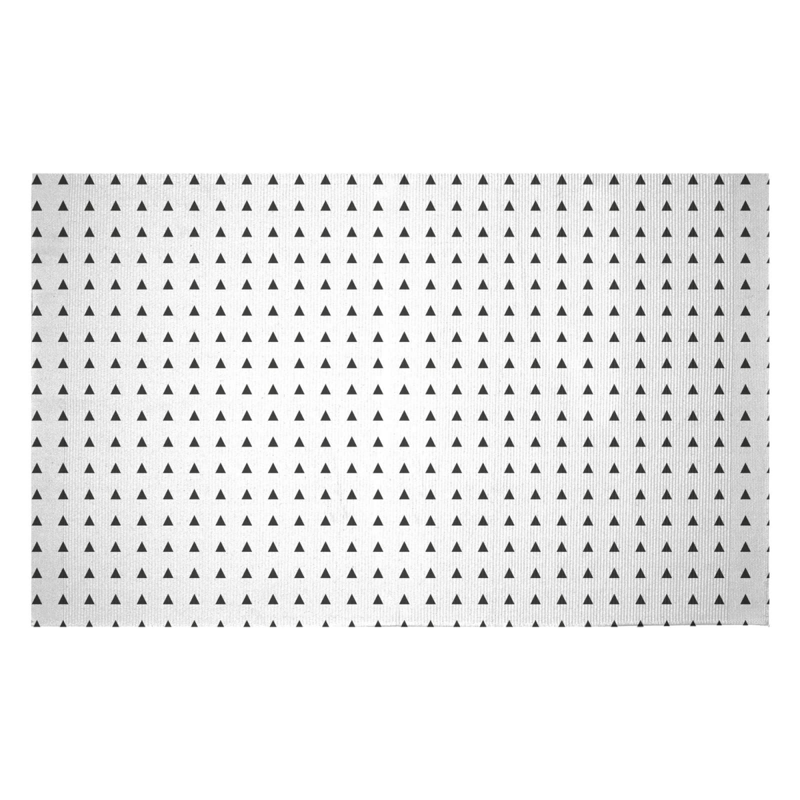 Geometric Triangles Woven Rug - Small