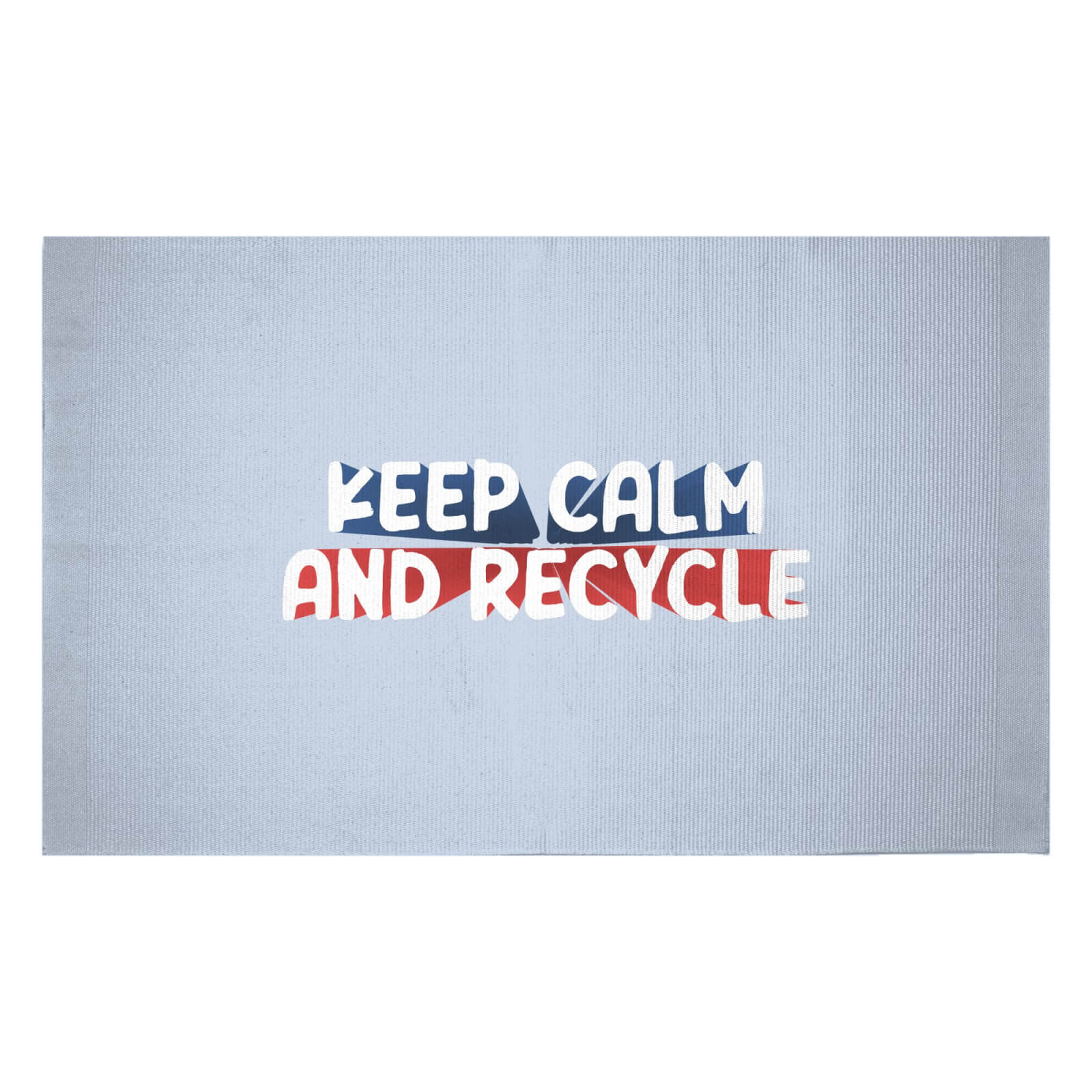 Keep Calm And Recycle Woven Rug - Small