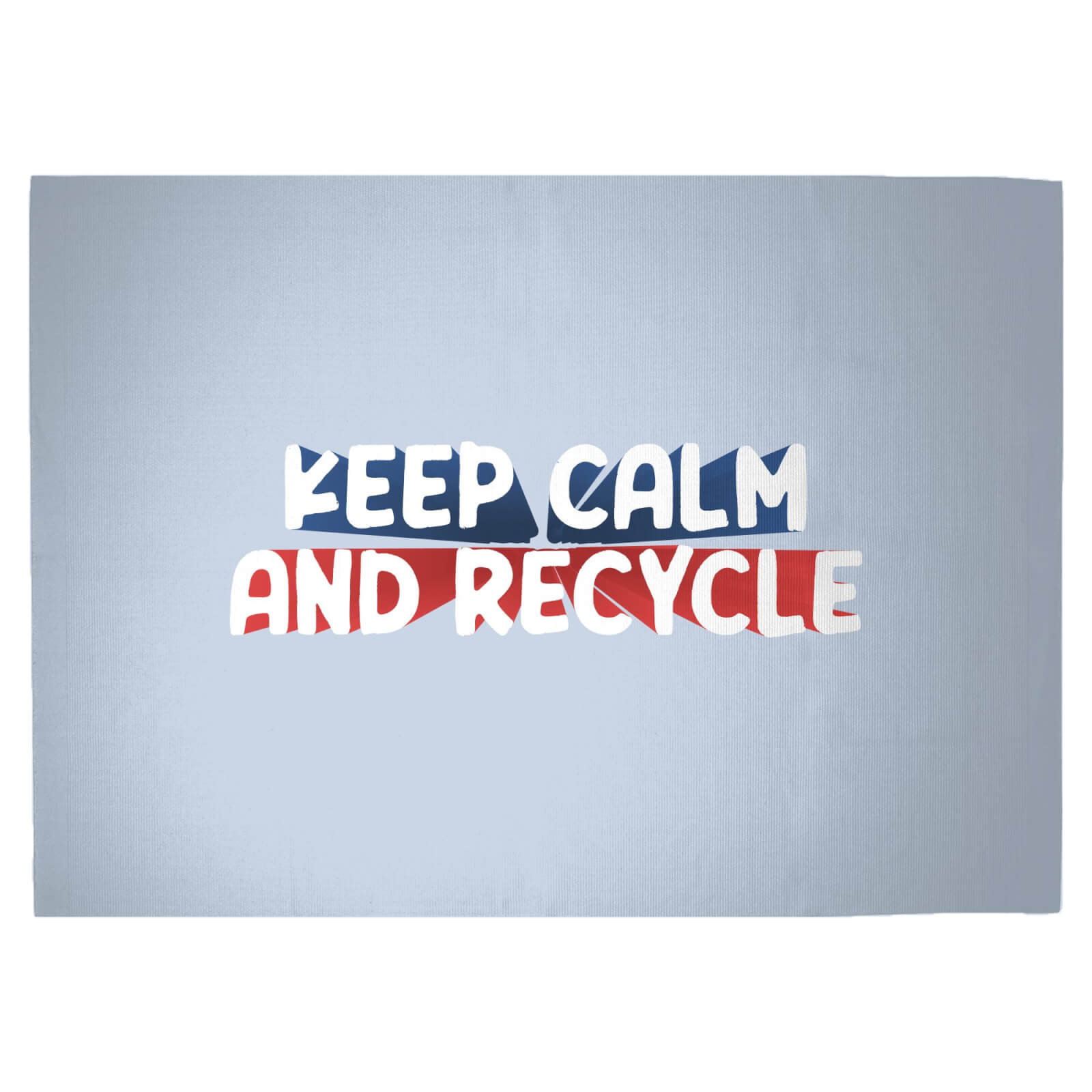 Keep Calm And Recycle Woven Rug - Large
