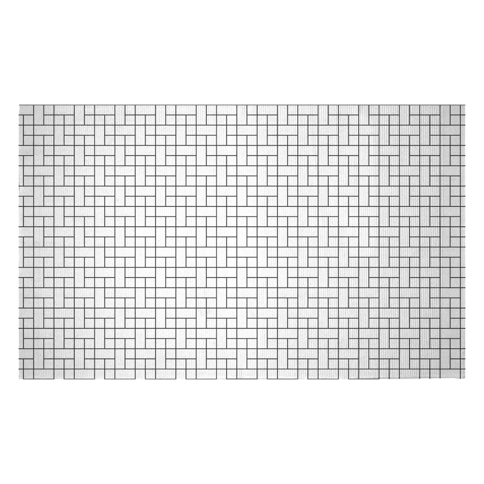 Linear Rectangle Woven Rug - Small