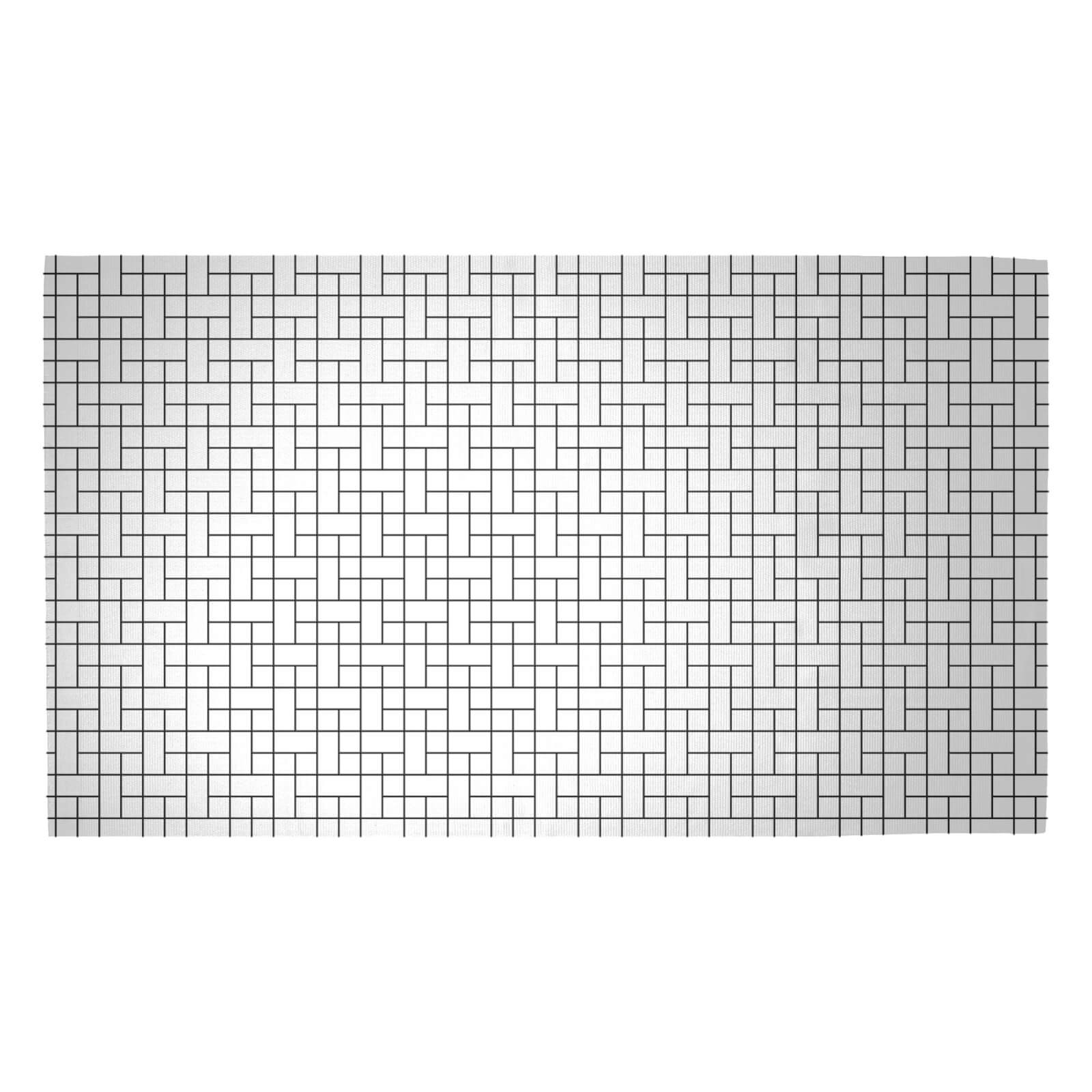 Linear Rectangle Woven Rug - Medium