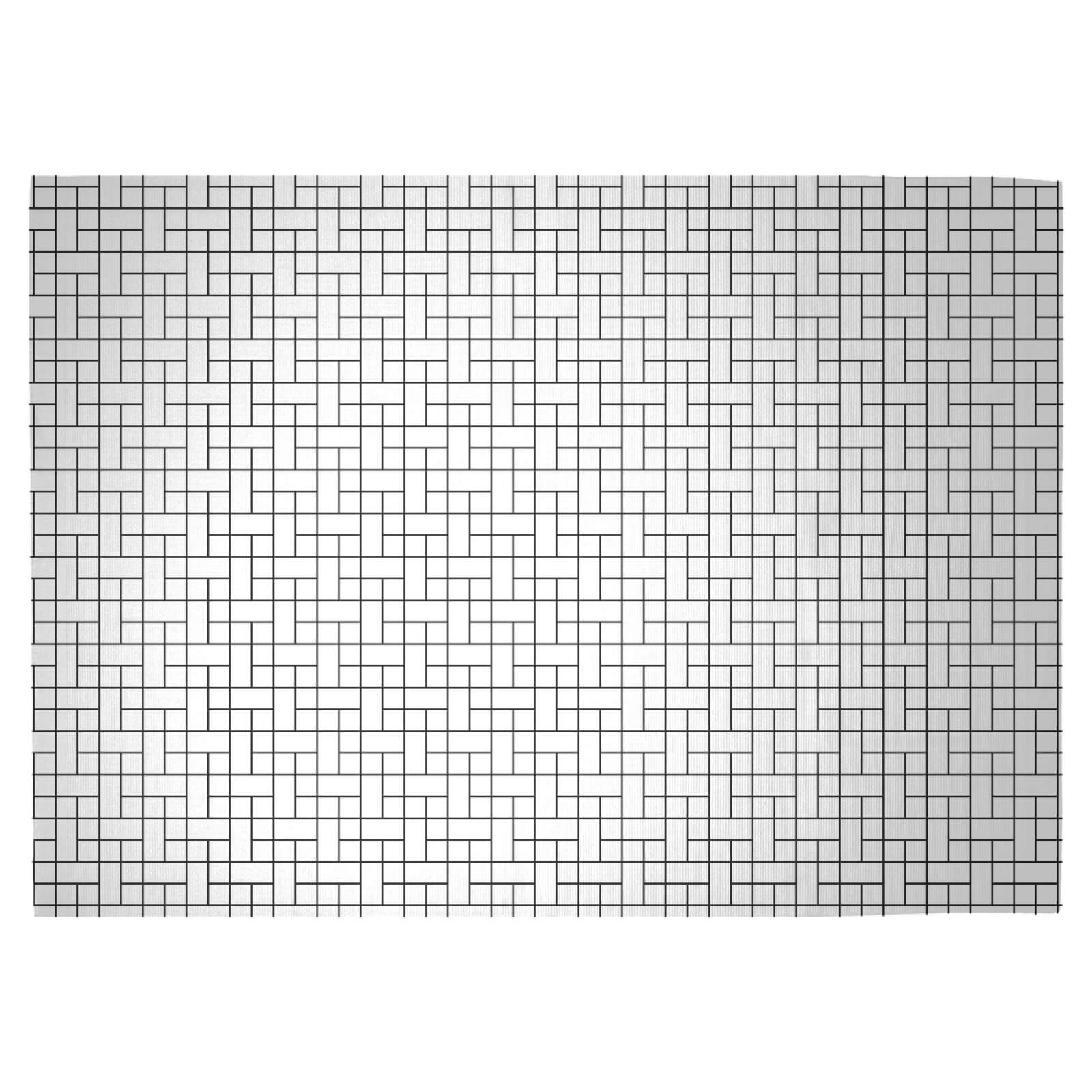 Linear Rectangle Woven Rug - Large