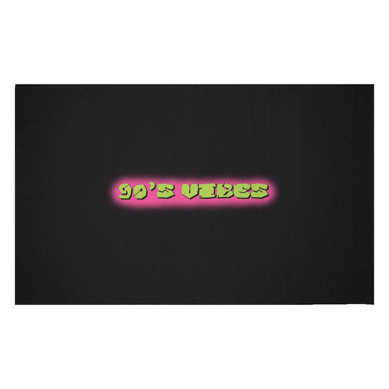 90's Vibes Graphic Woven Rug - Small