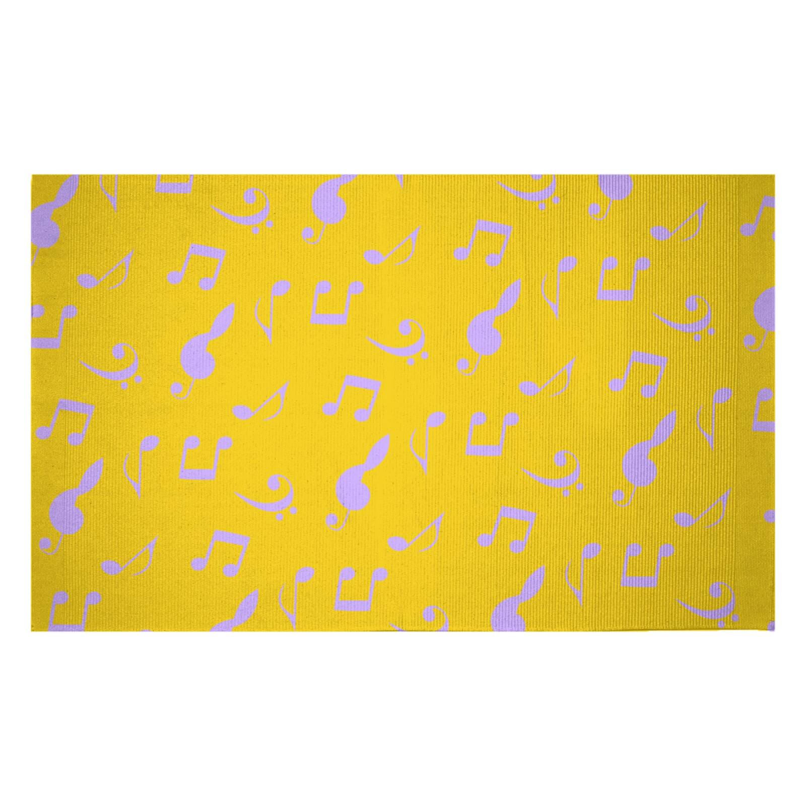Music Notes Woven Rug - Small