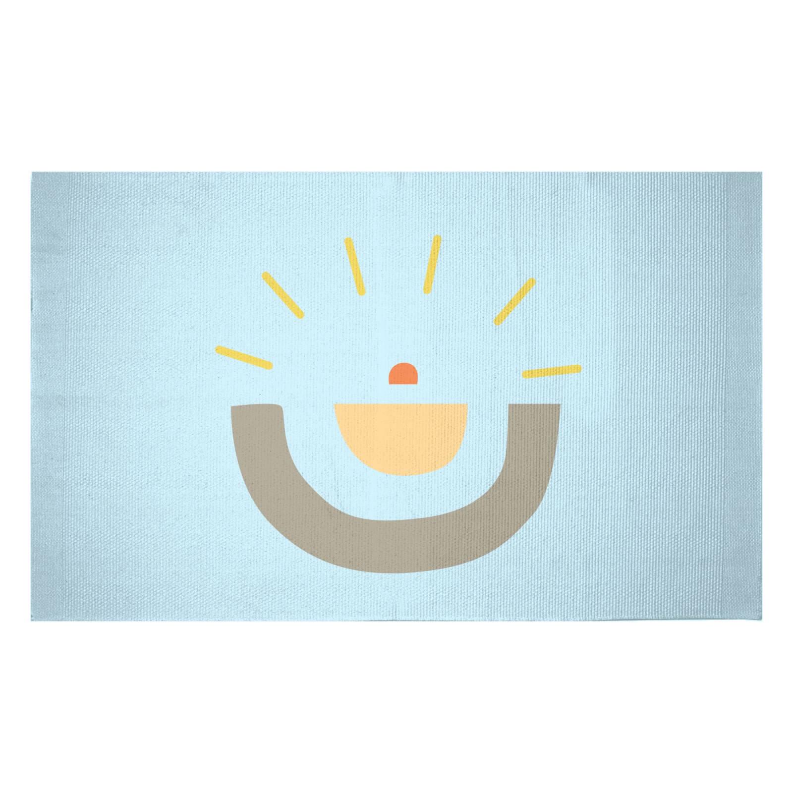 Abstract Sun Woven Rug - Small