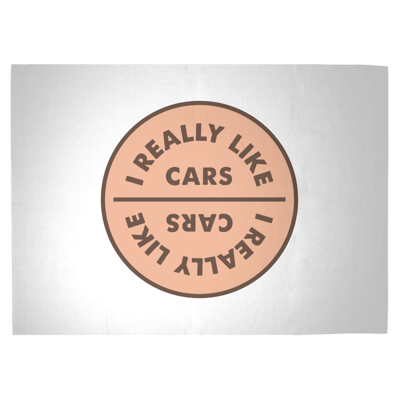 I Really Like Cars Woven Rug - Large