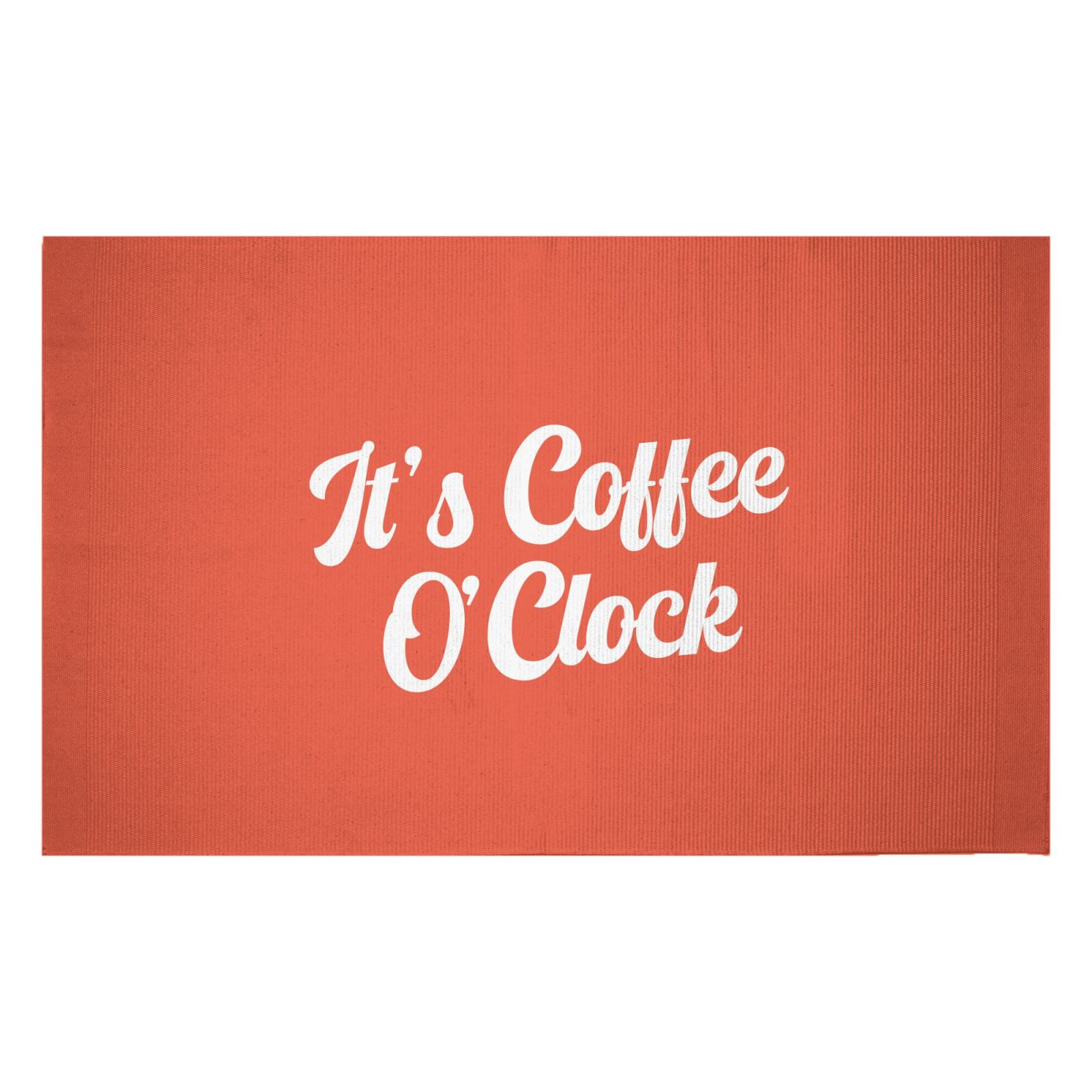 It's Coffee O'Clock Woven Rug - Small