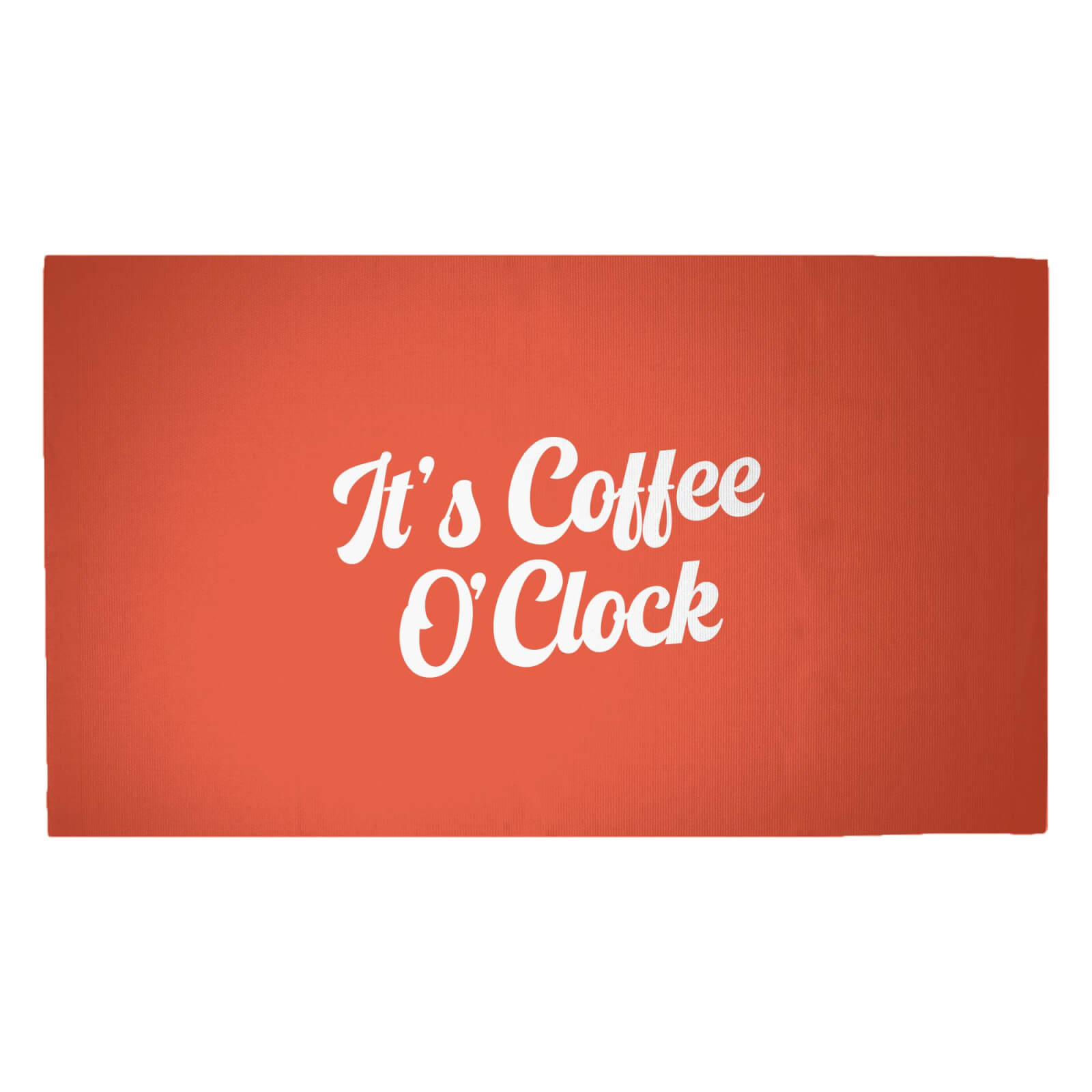 It's Coffee O'Clock Woven Rug - Medium