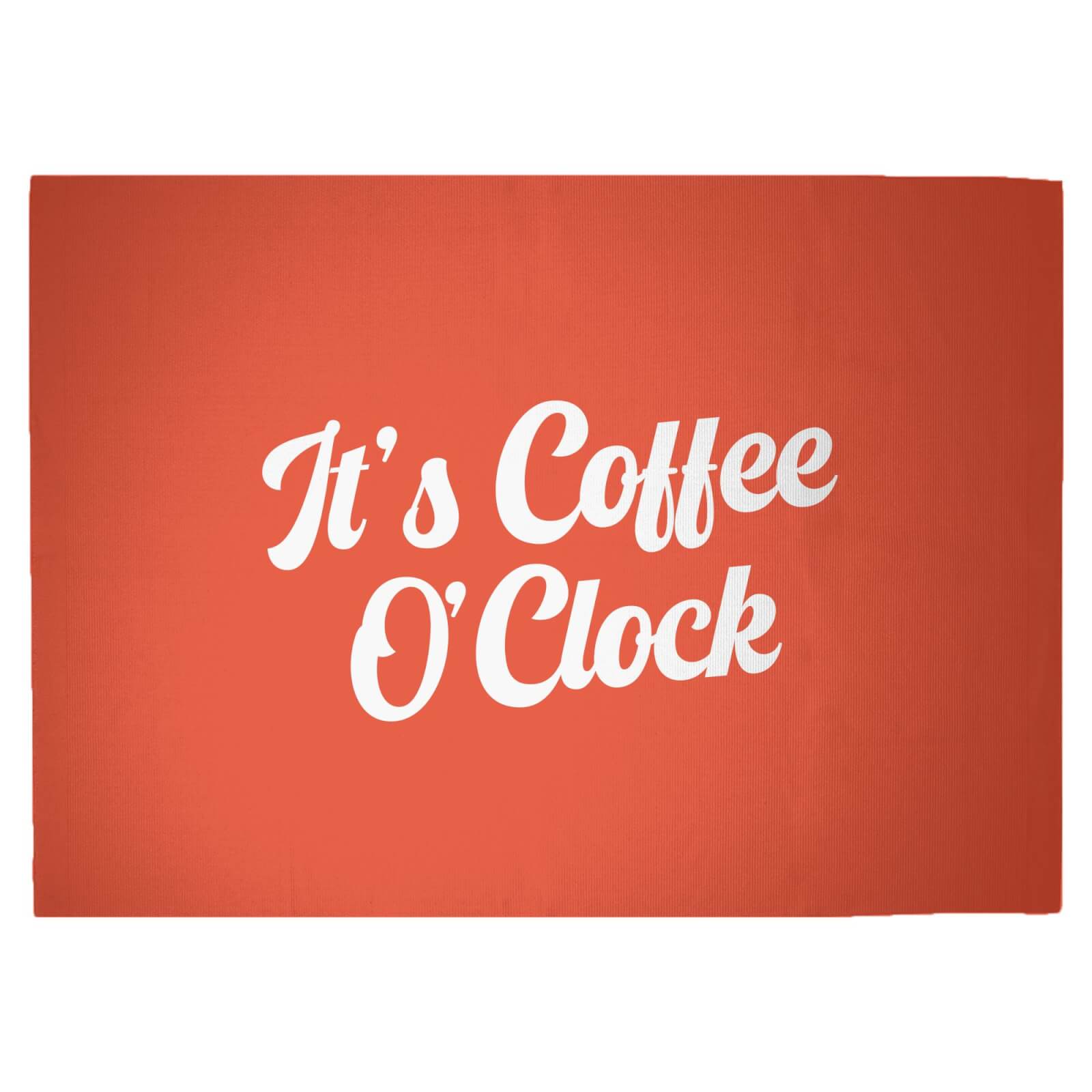 It's Coffee O'Clock Woven Rug - Large