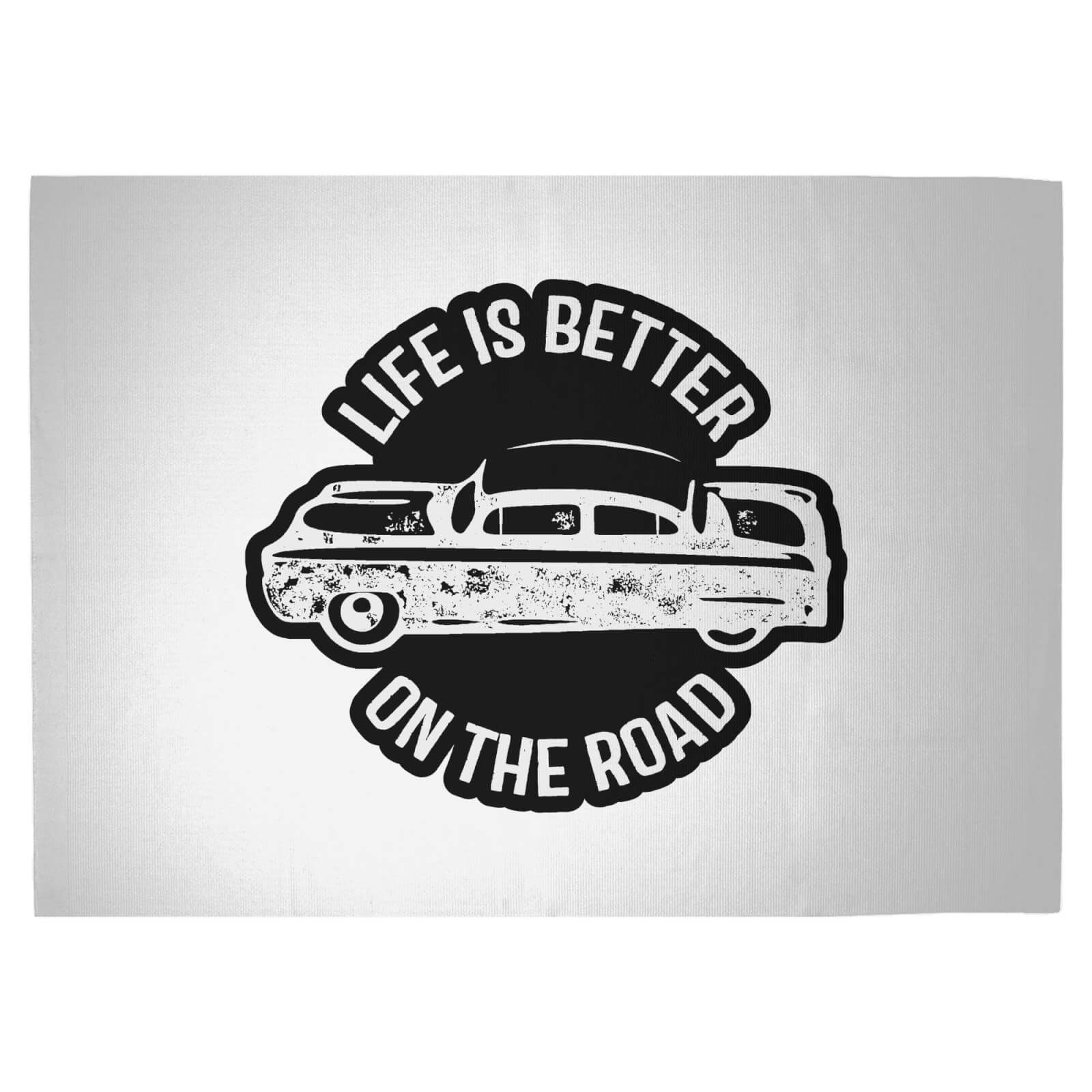 Life Is Better On The Road Woven Rug - Large