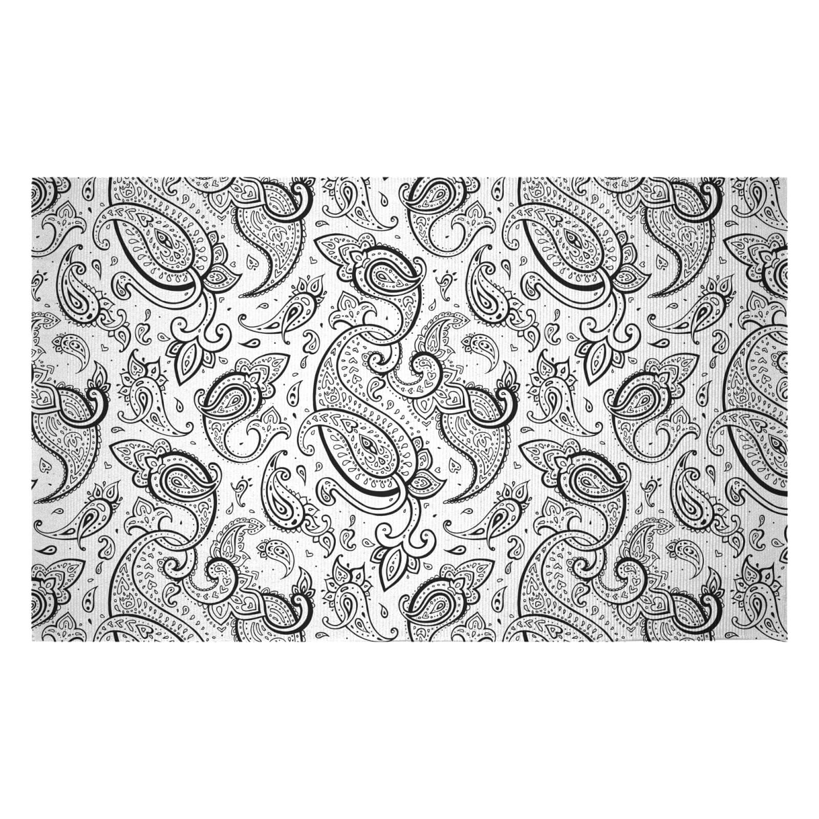 Layered Swirls Paisley Woven Rug - Small