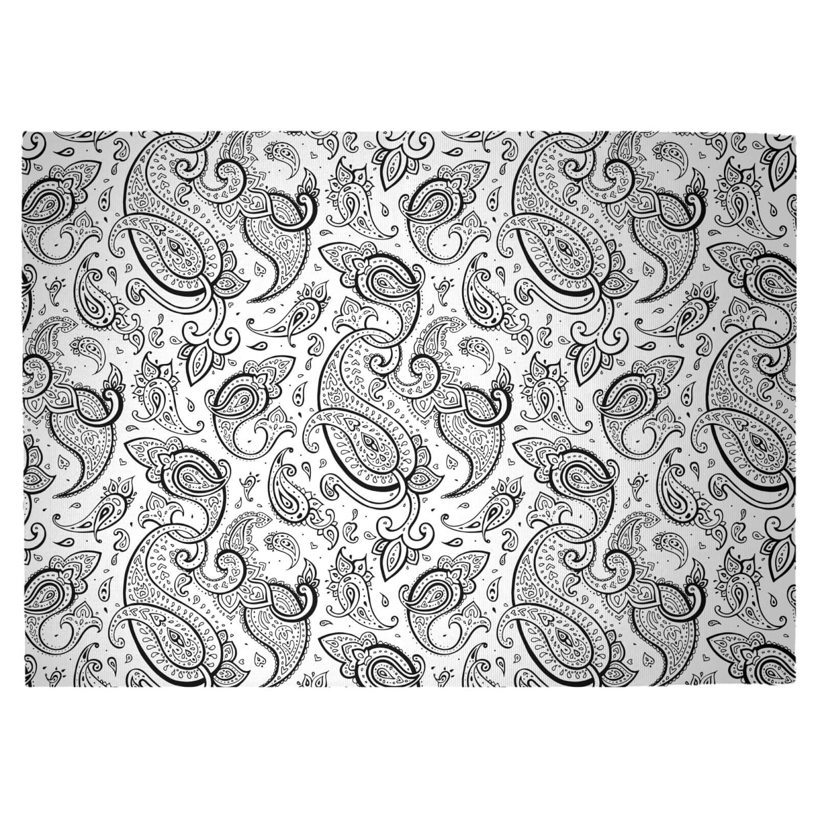 Layered Swirls Paisley Woven Rug - Large