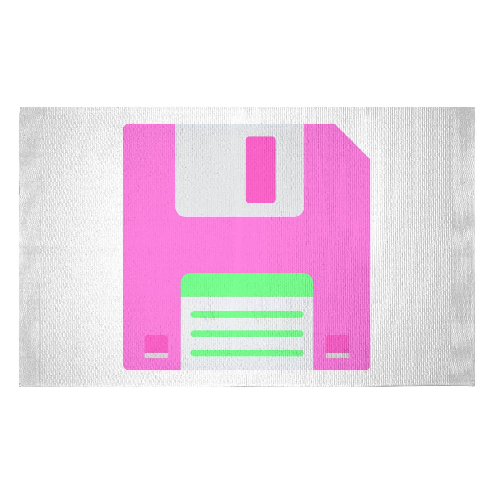 Neon Floppy Disk Woven Rug - Small