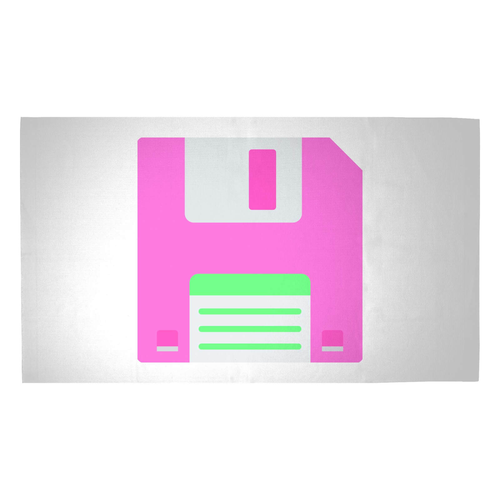 Neon Floppy Disk Woven Rug - Medium