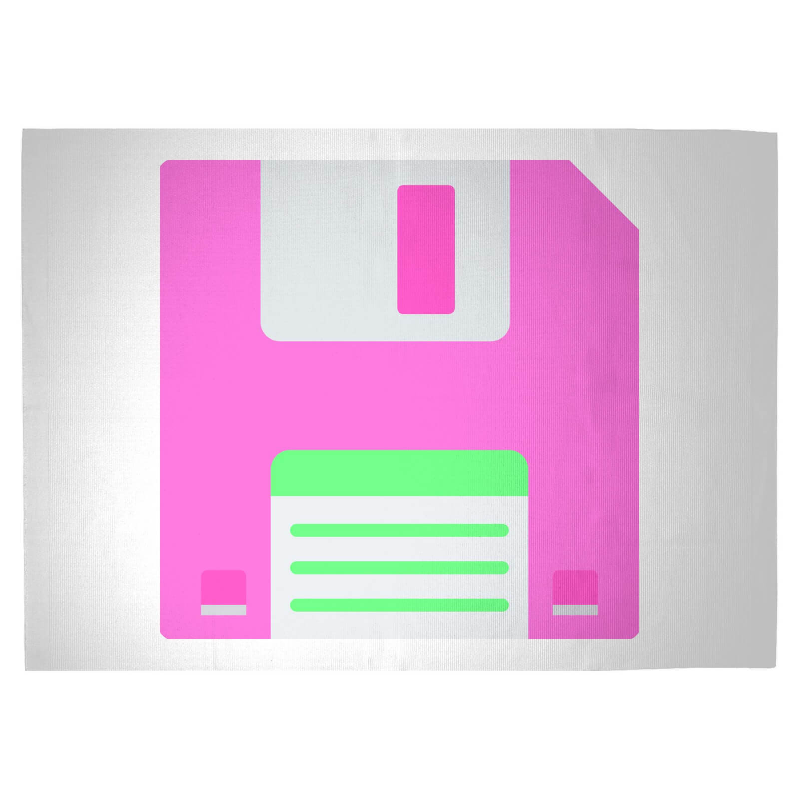 Neon Floppy Disk Woven Rug - Large