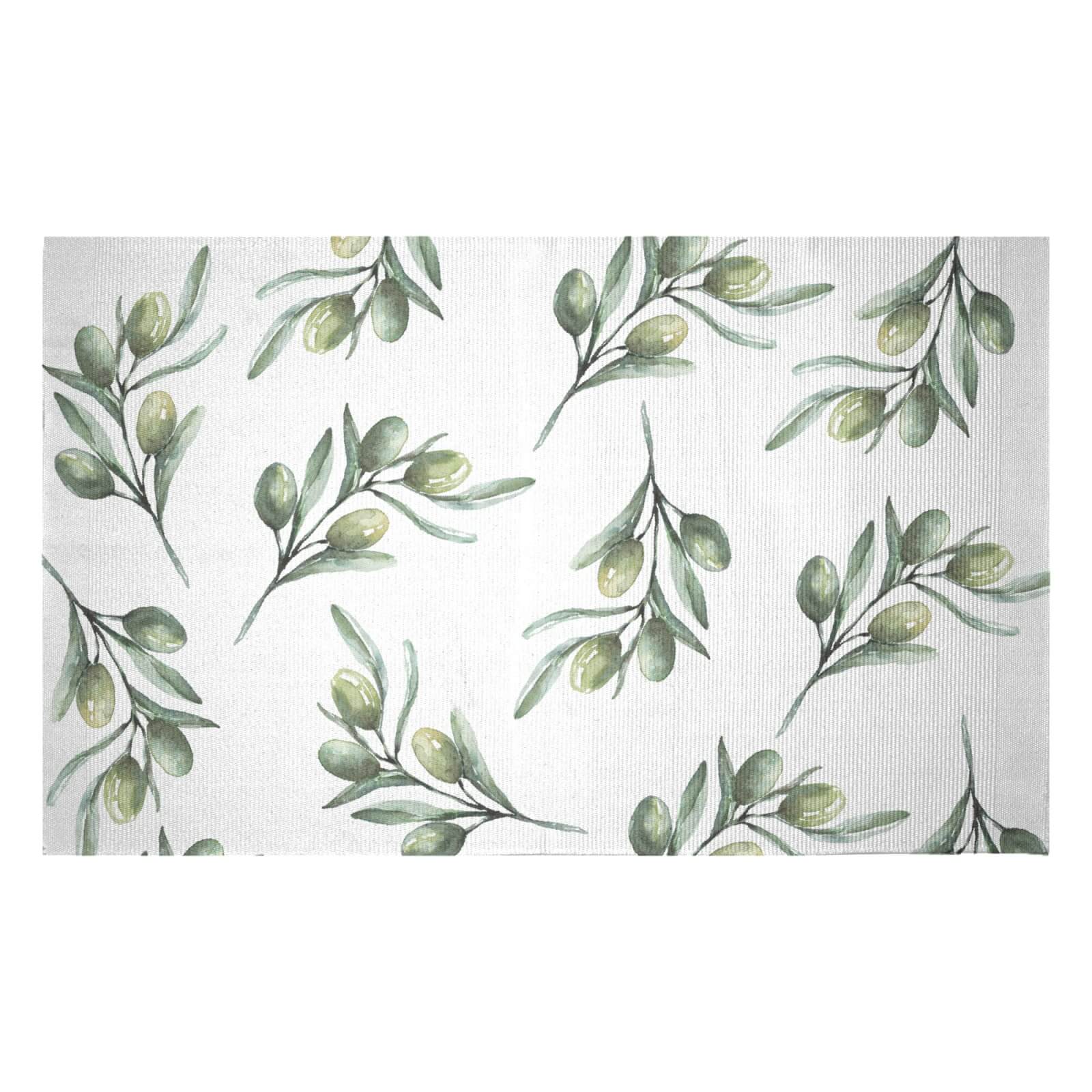 Olive Branch Woven Rug - Small