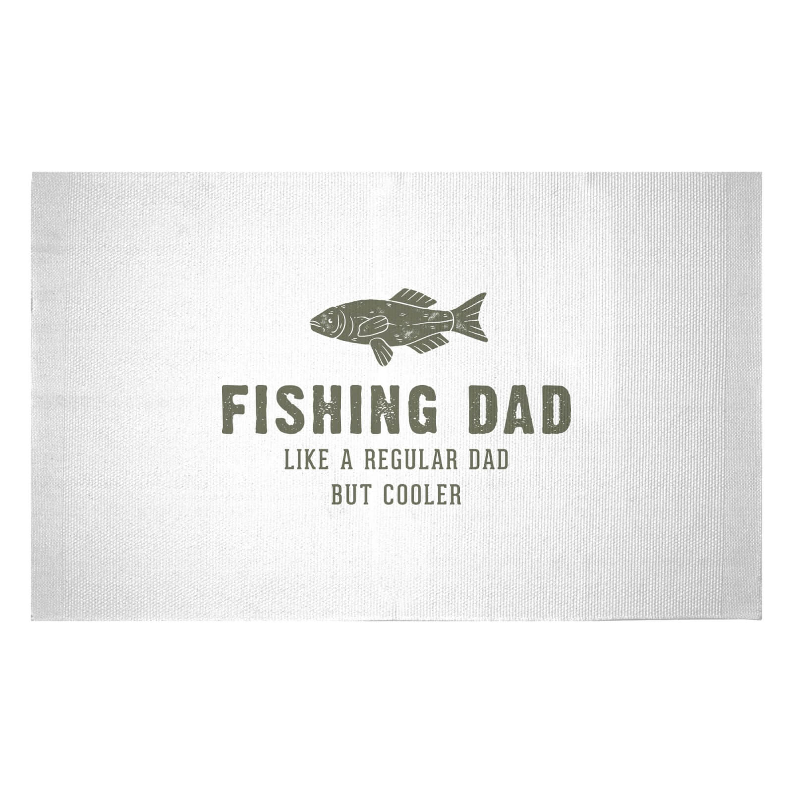 Fishing Dad Woven Rug - Small
