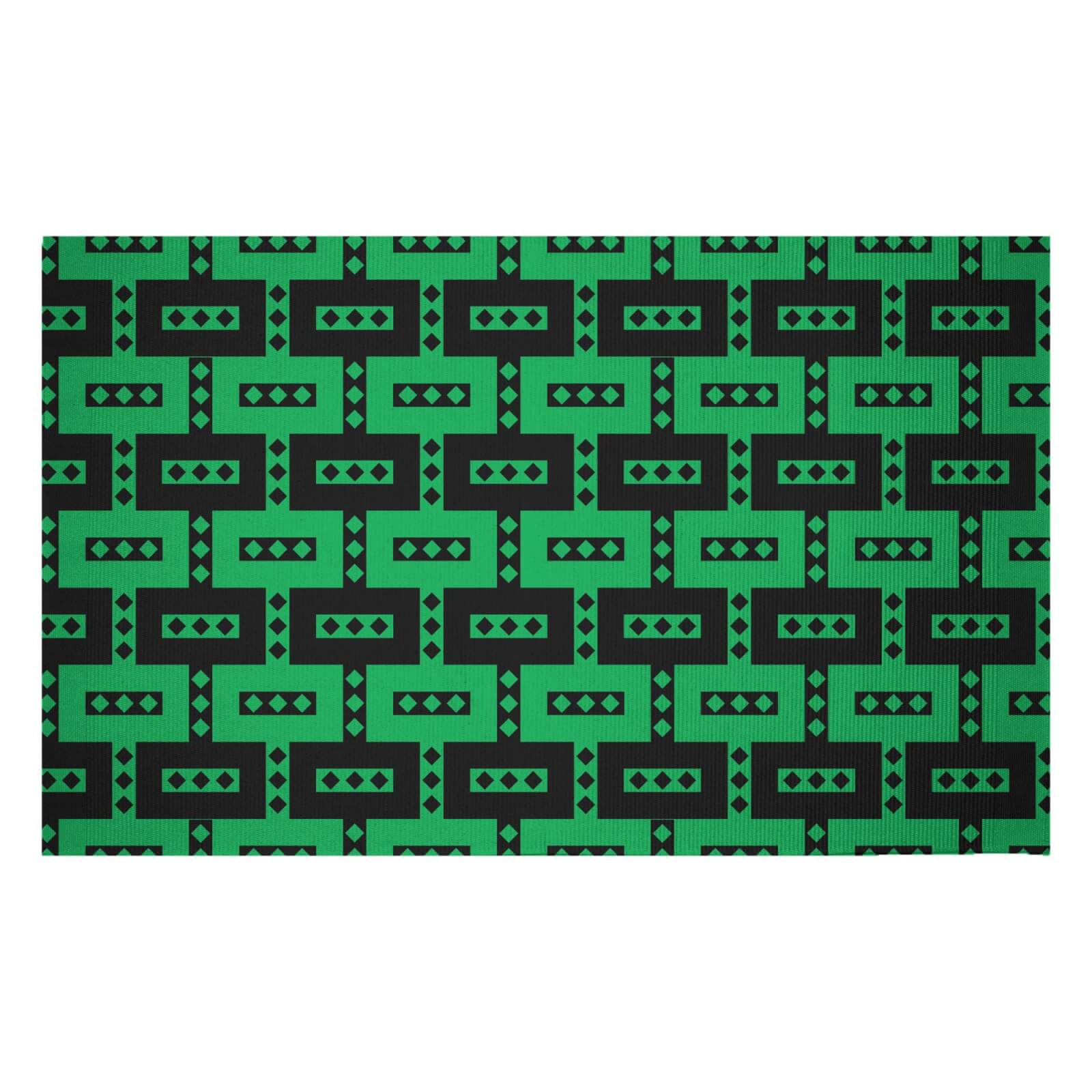 African Inspired Pattern Woven Rug - Small