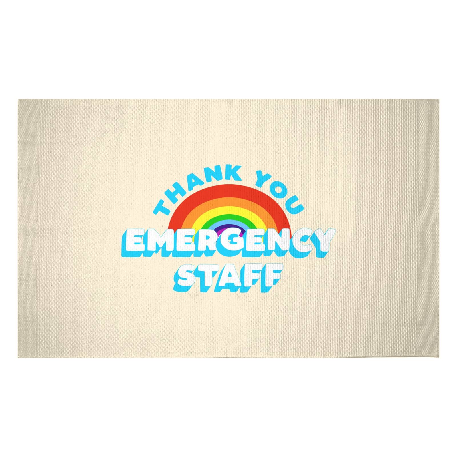 Thank You Emergency Staff Woven Rug - Small