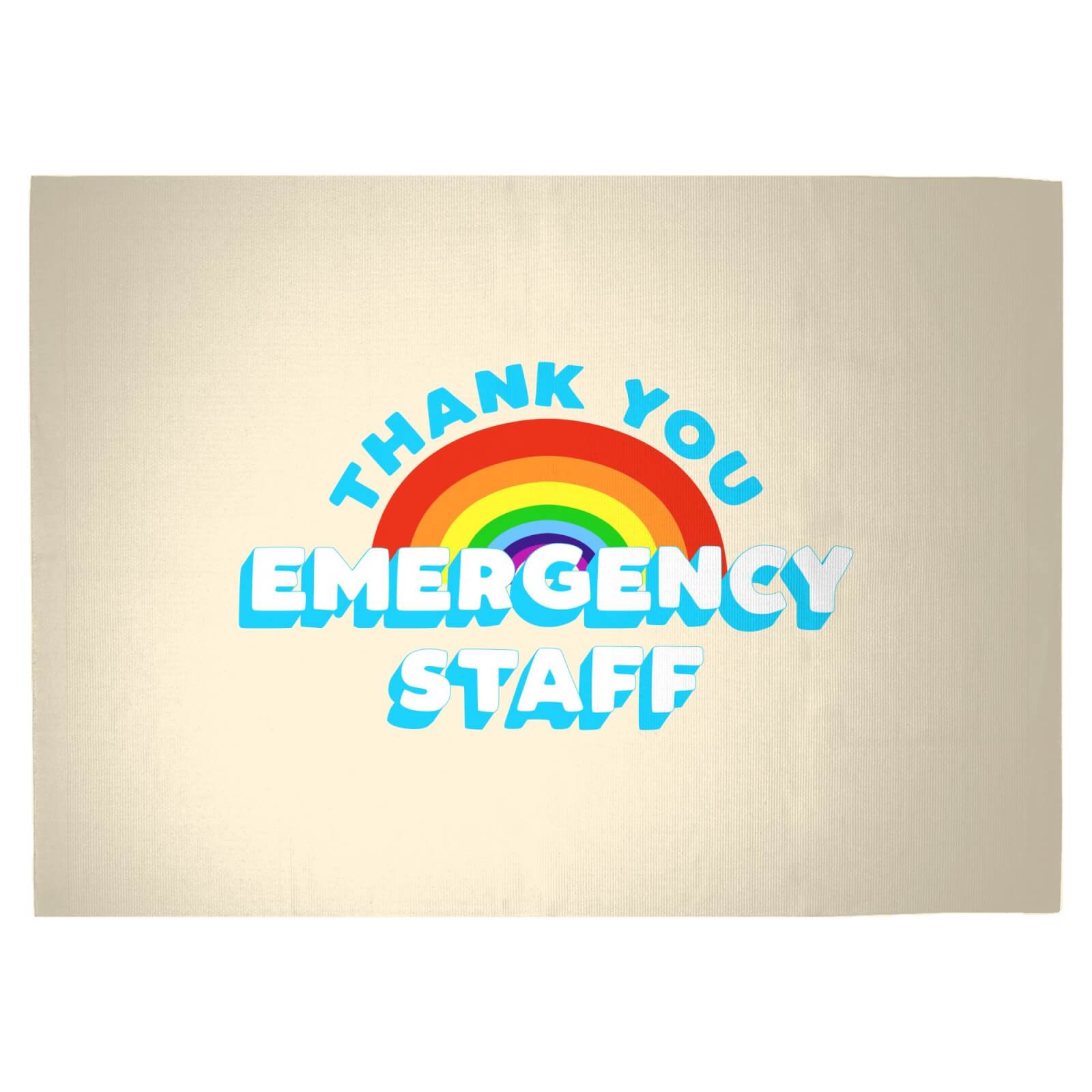 Thank You Emergency Staff Woven Rug - Large