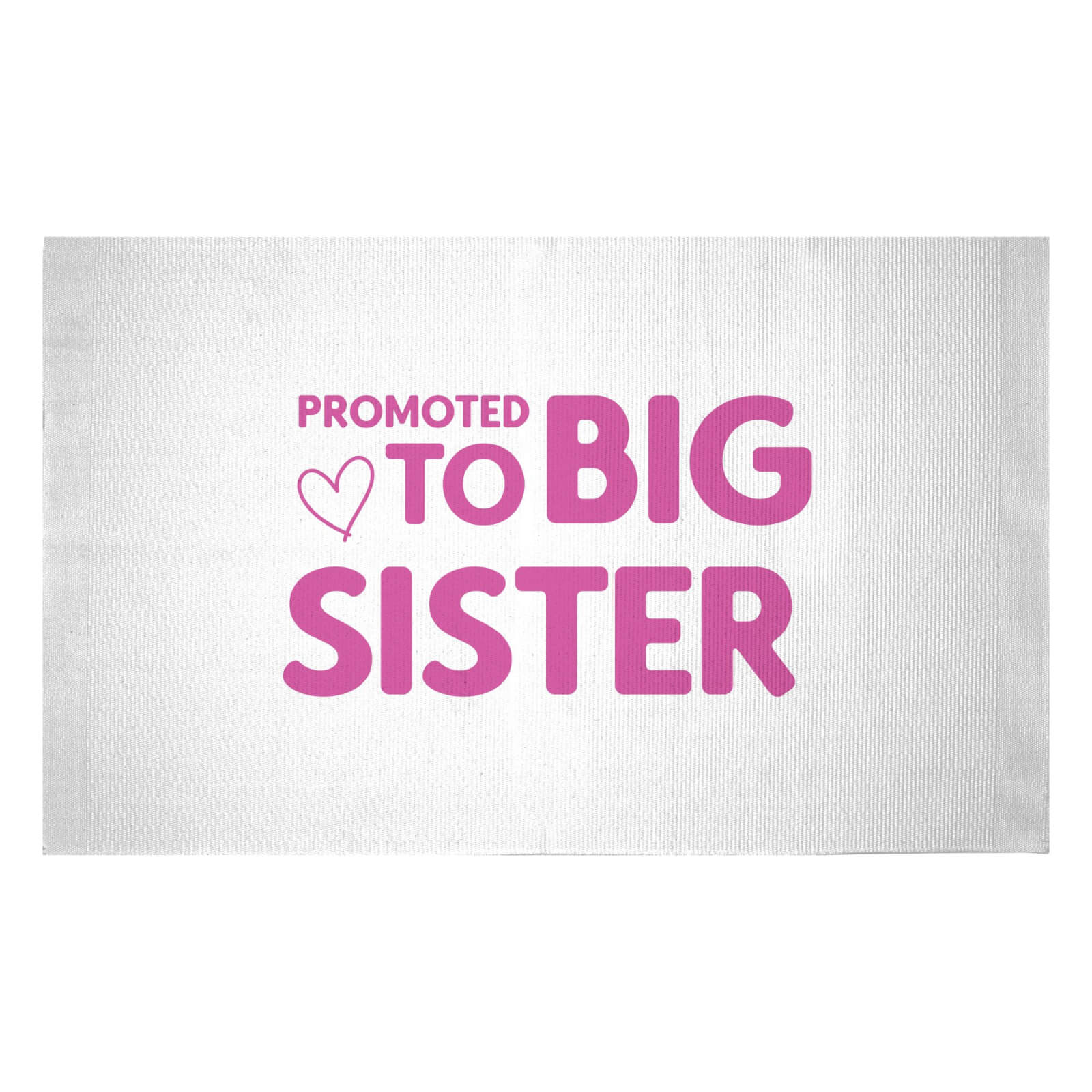 Promoted To Big Sister Woven Rug - Small