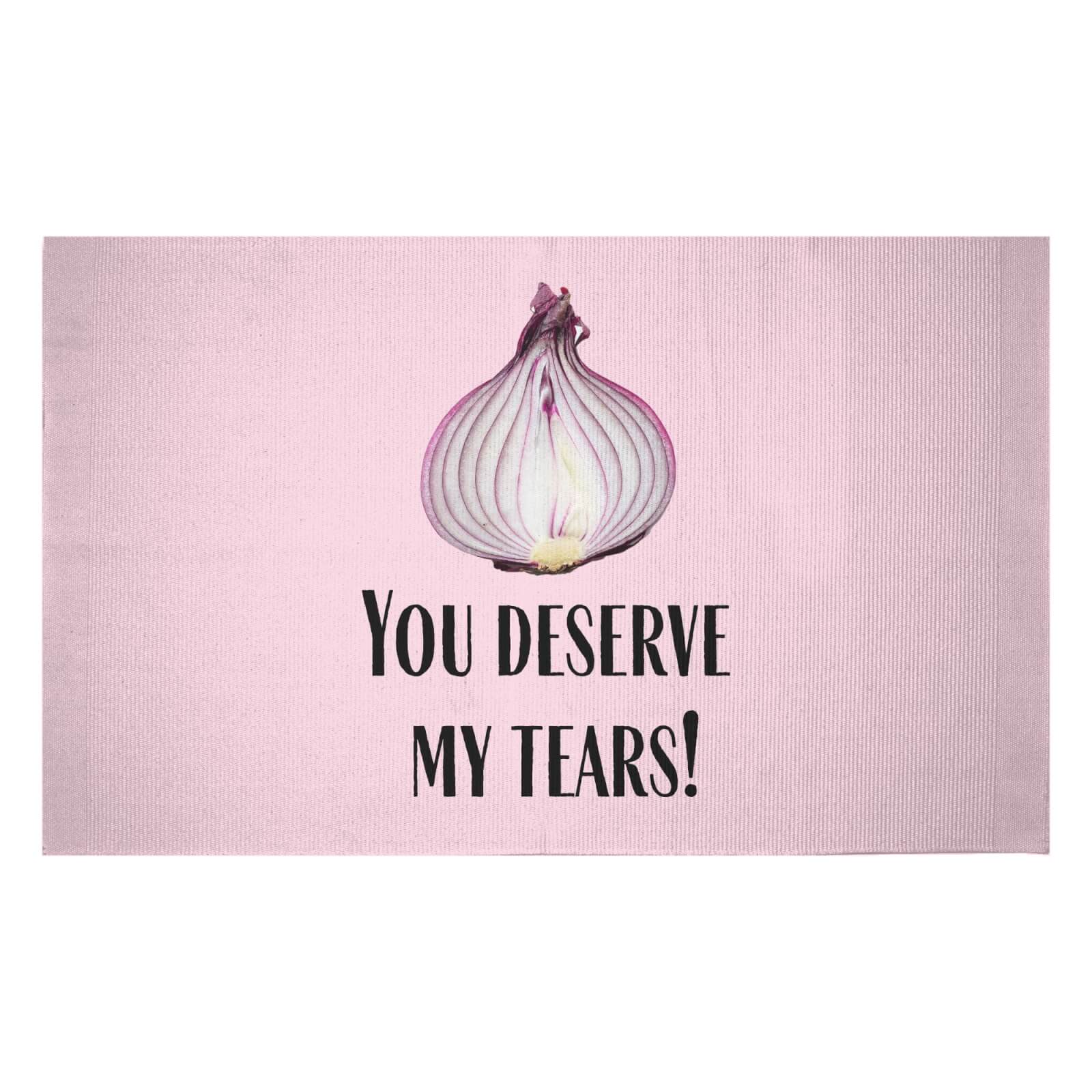 You Deserve My Tears Woven Rug - Small