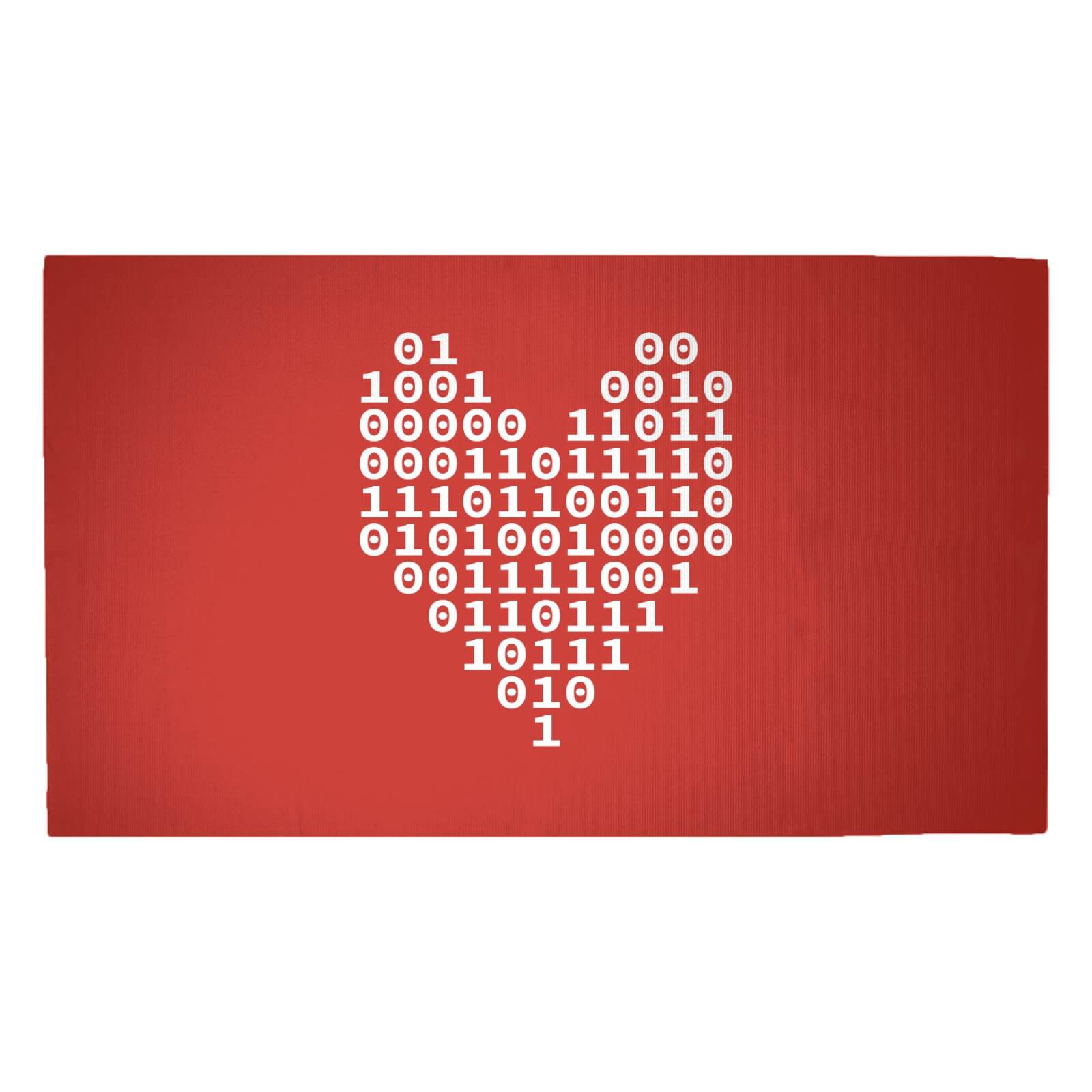 Binary Heart Woven Rug - Medium