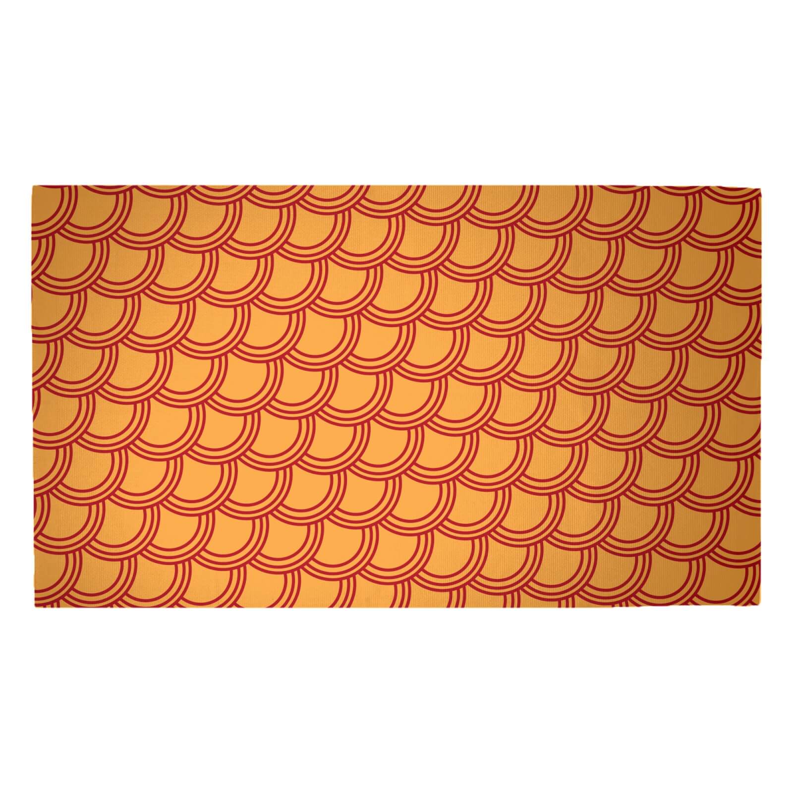 Chinese Pattern Yellow & Red Woven Rug - Medium