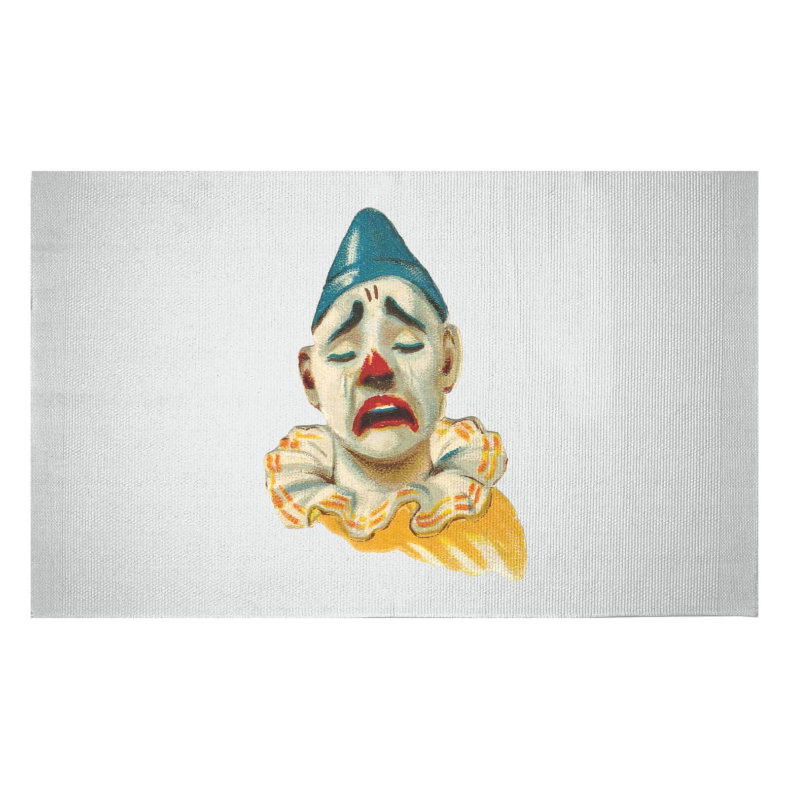 Crying Clown Woven Rug - Small