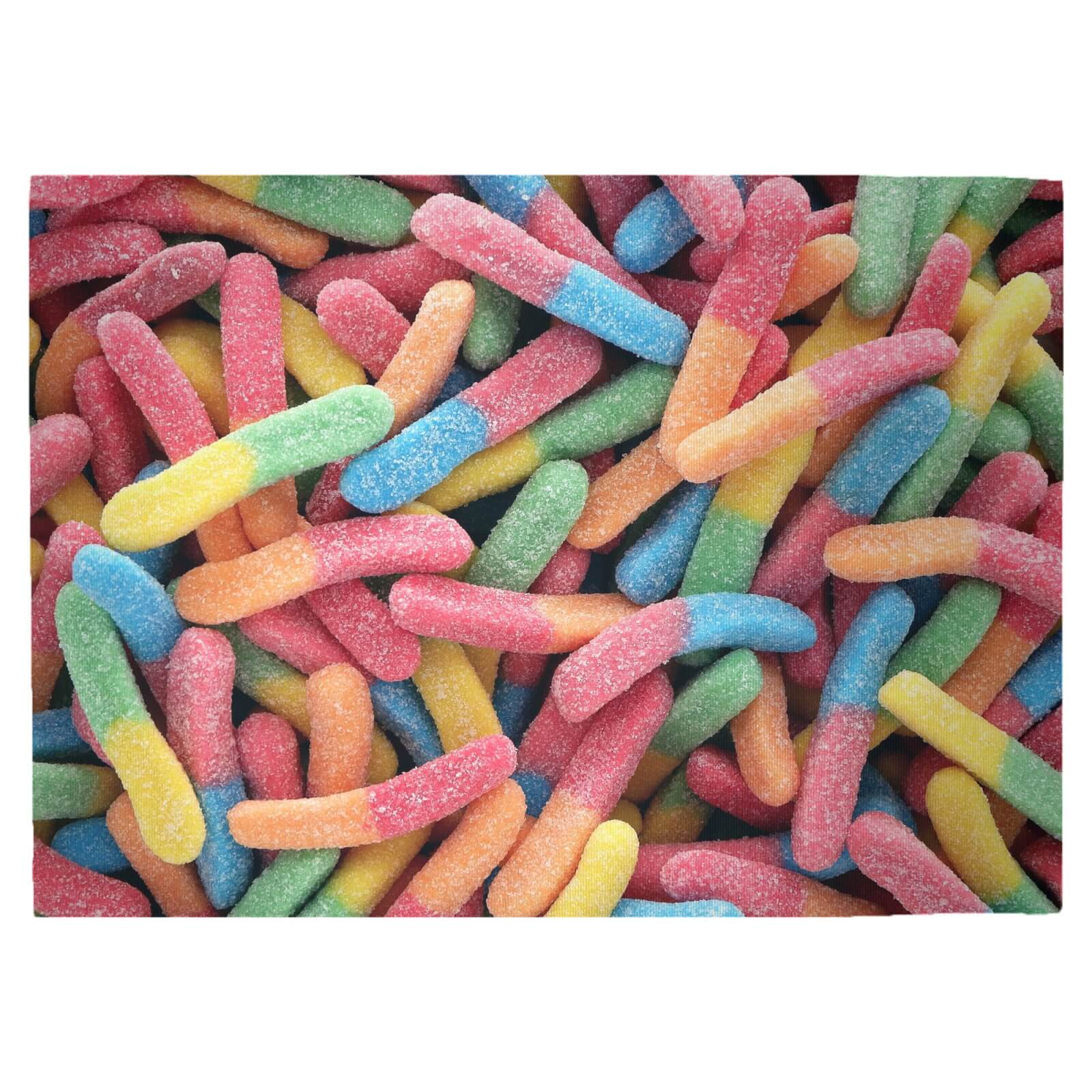 Gummy Worms Woven Rug - Large
