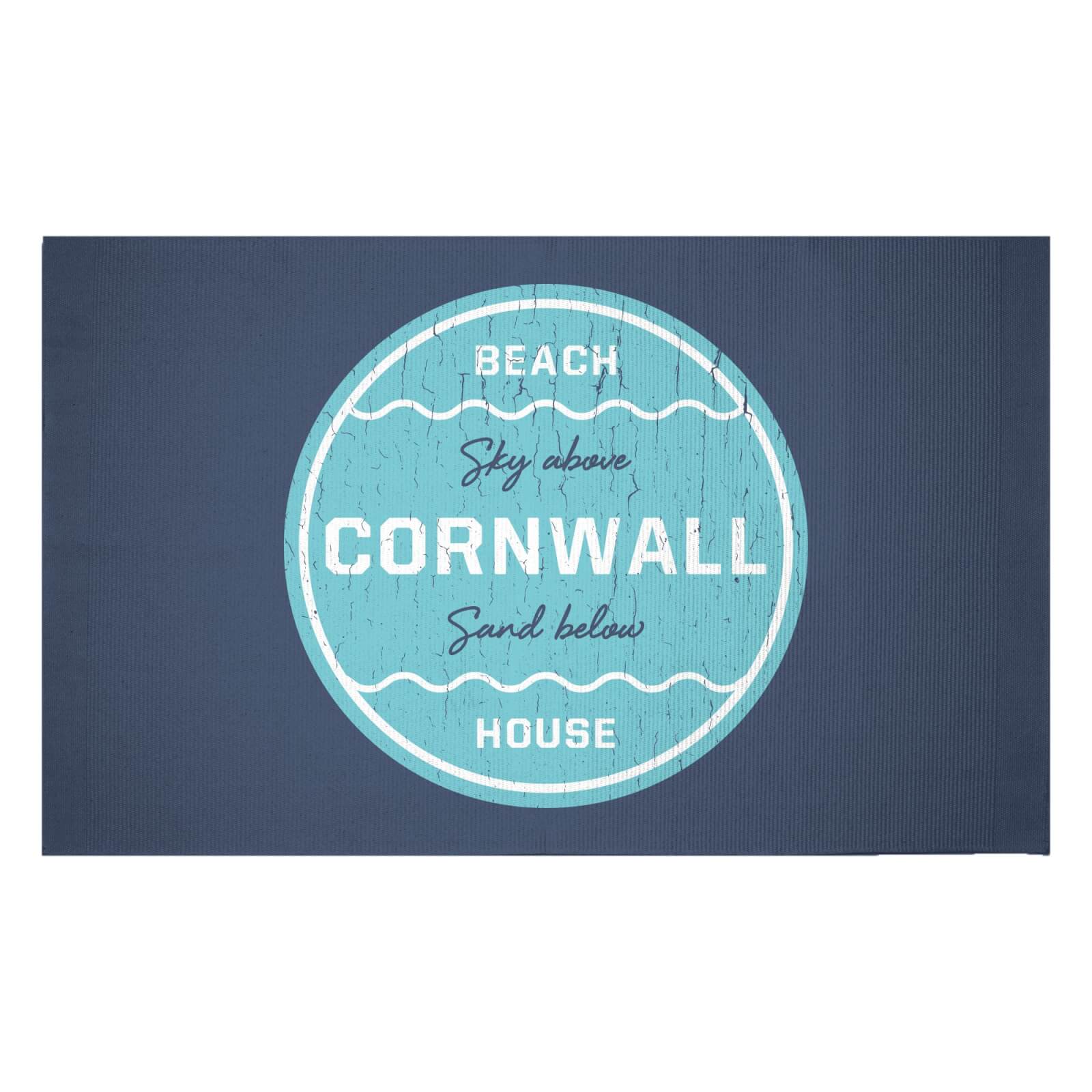 Cornwall Beach Badge Woven Rug - Small