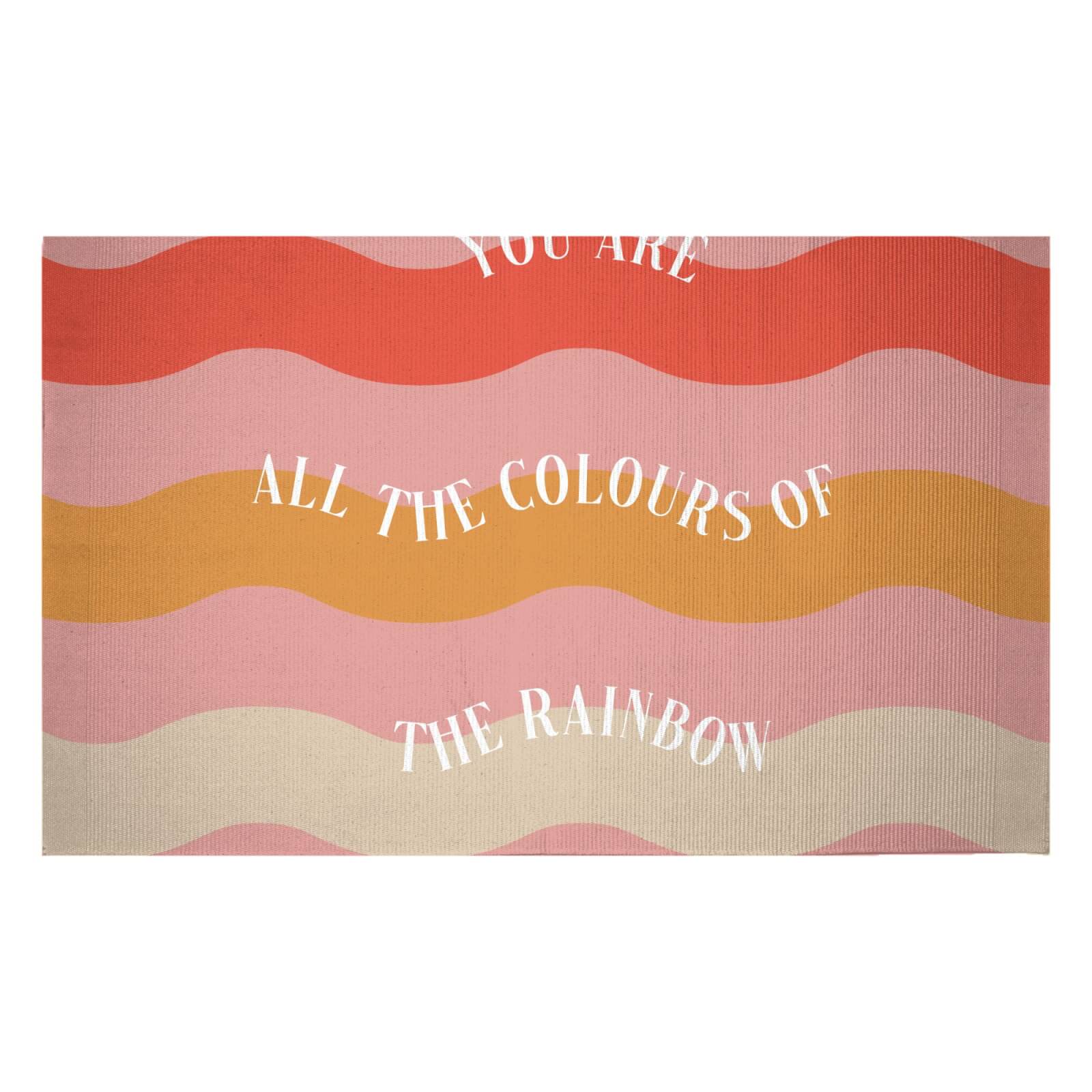 You Are All The Colours Of The Rainbow Woven Rug - Small