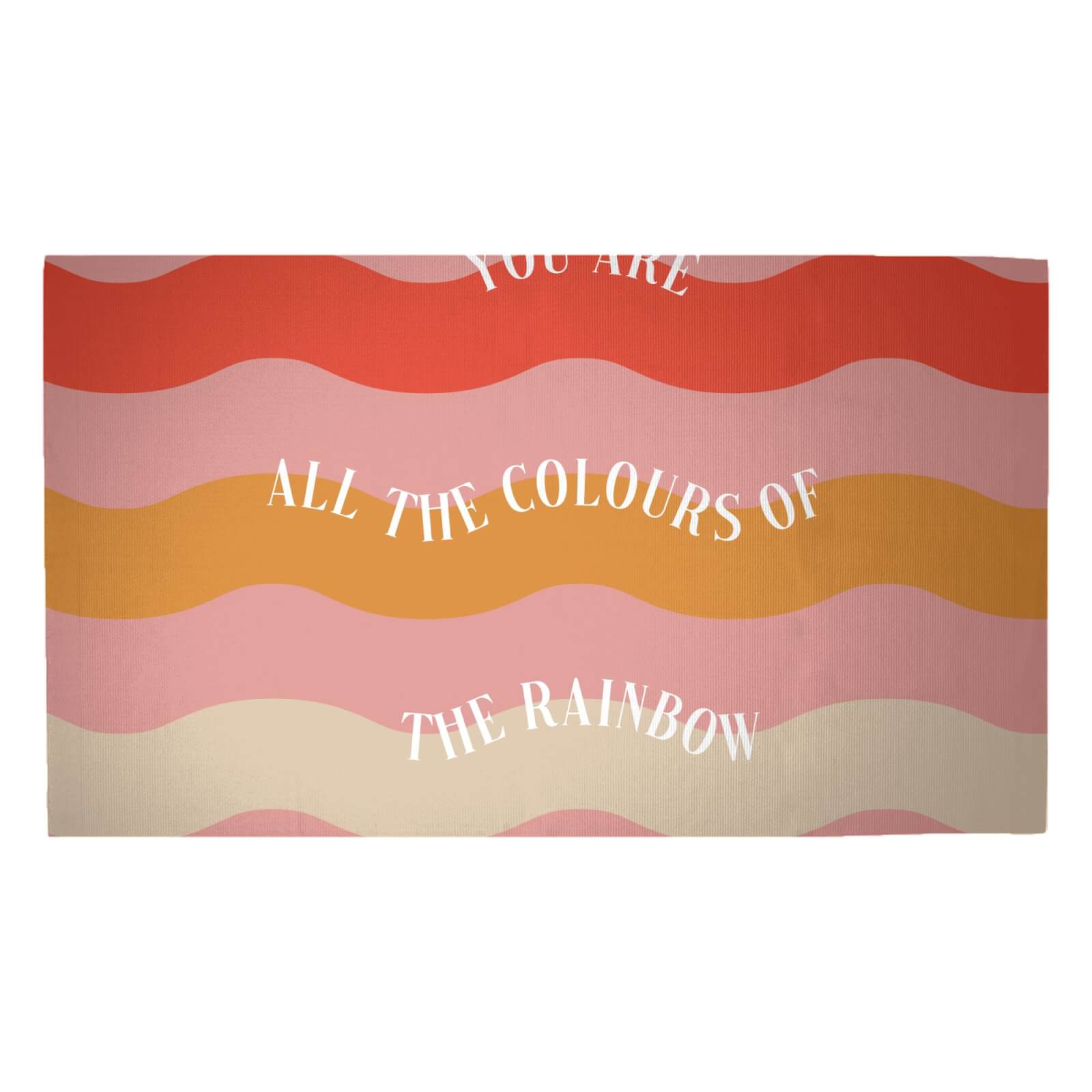 You Are All The Colours Of The Rainbow Woven Rug - Medium