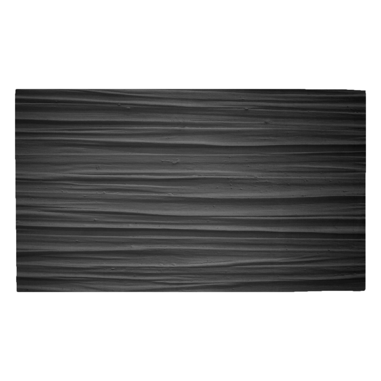 Black Texture Woven Rug - Medium