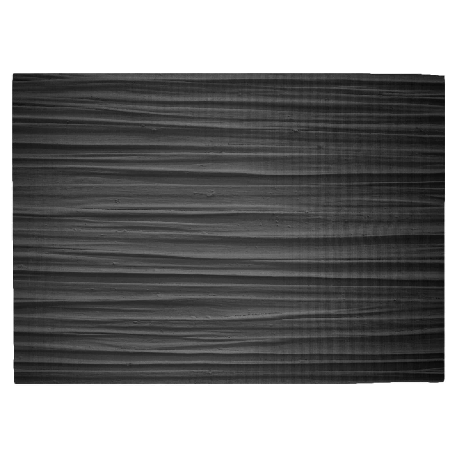 Black Texture Woven Rug - Large