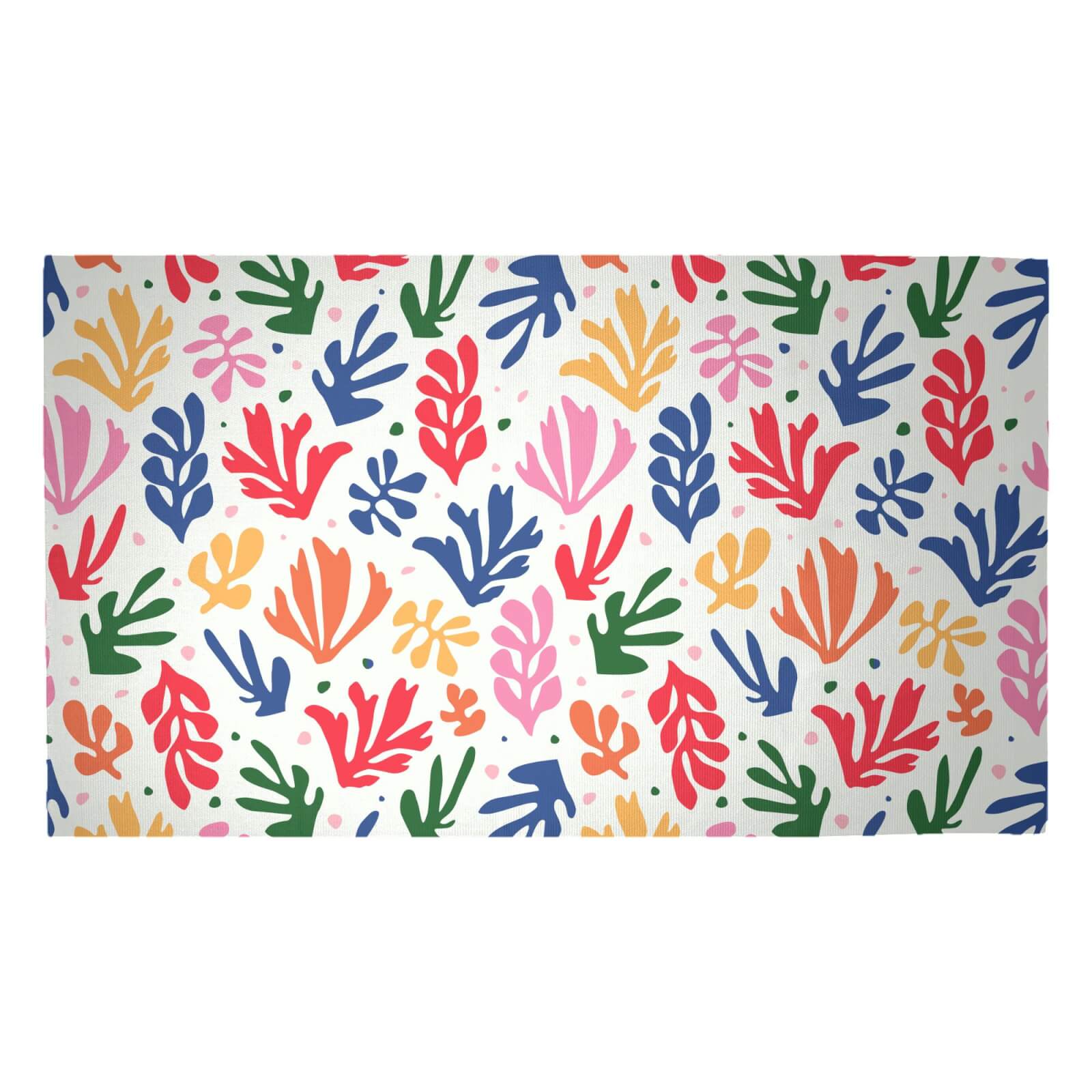 Rainbow Leaves Woven Rug - Medium