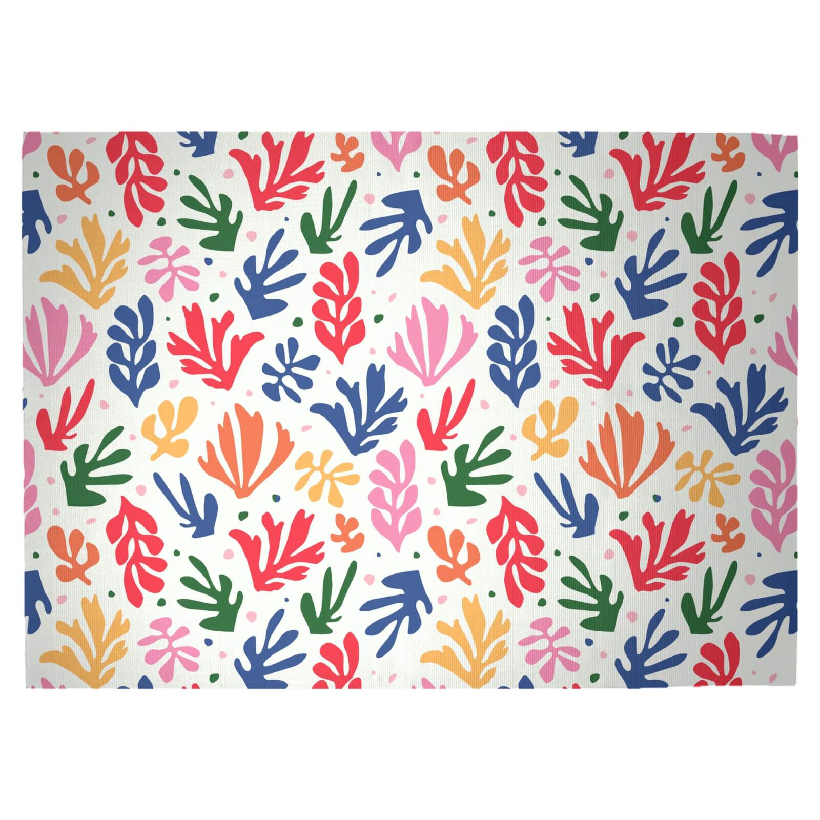 Rainbow Leaves Woven Rug - Large