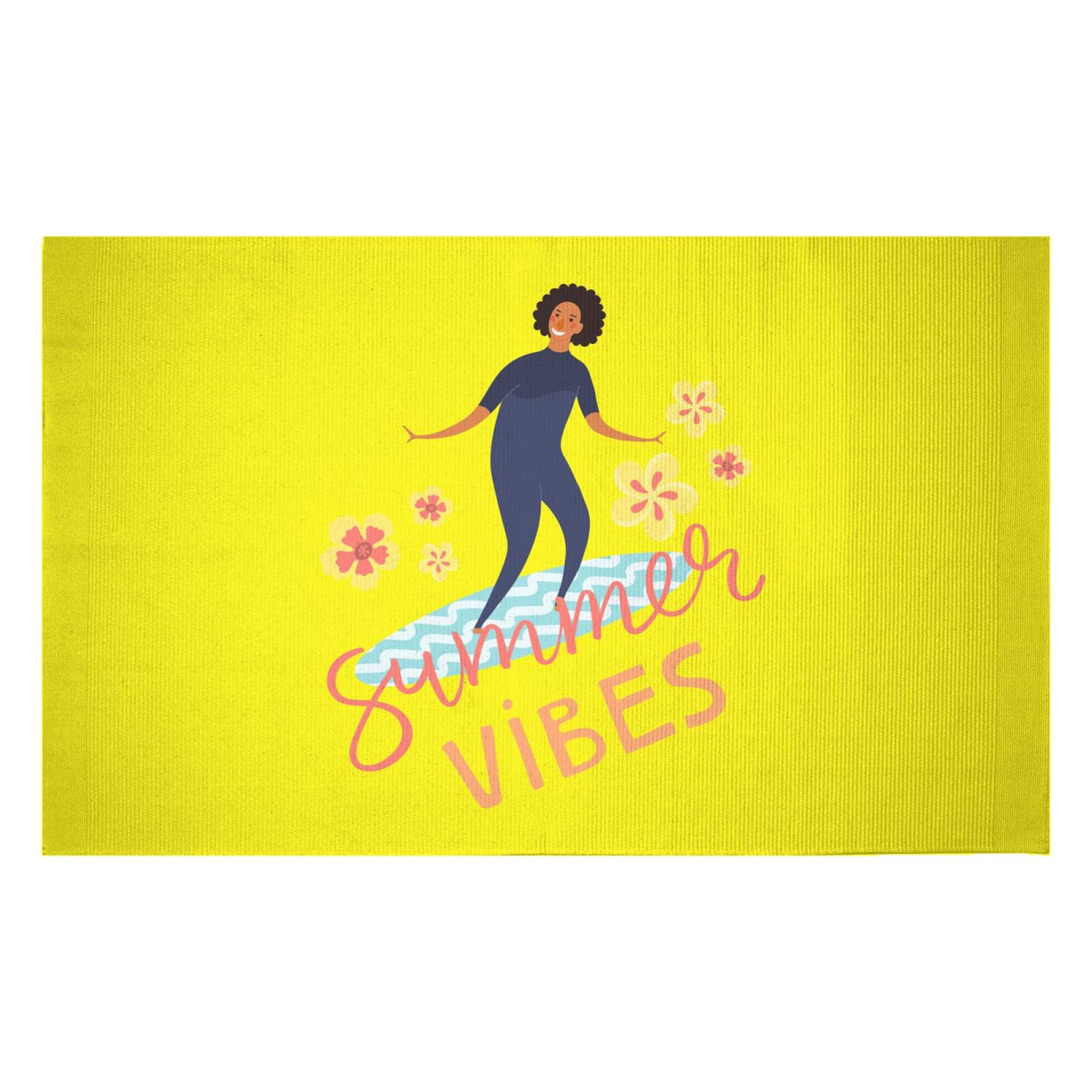 Summer Vibes Surfing Woven Rug - Small