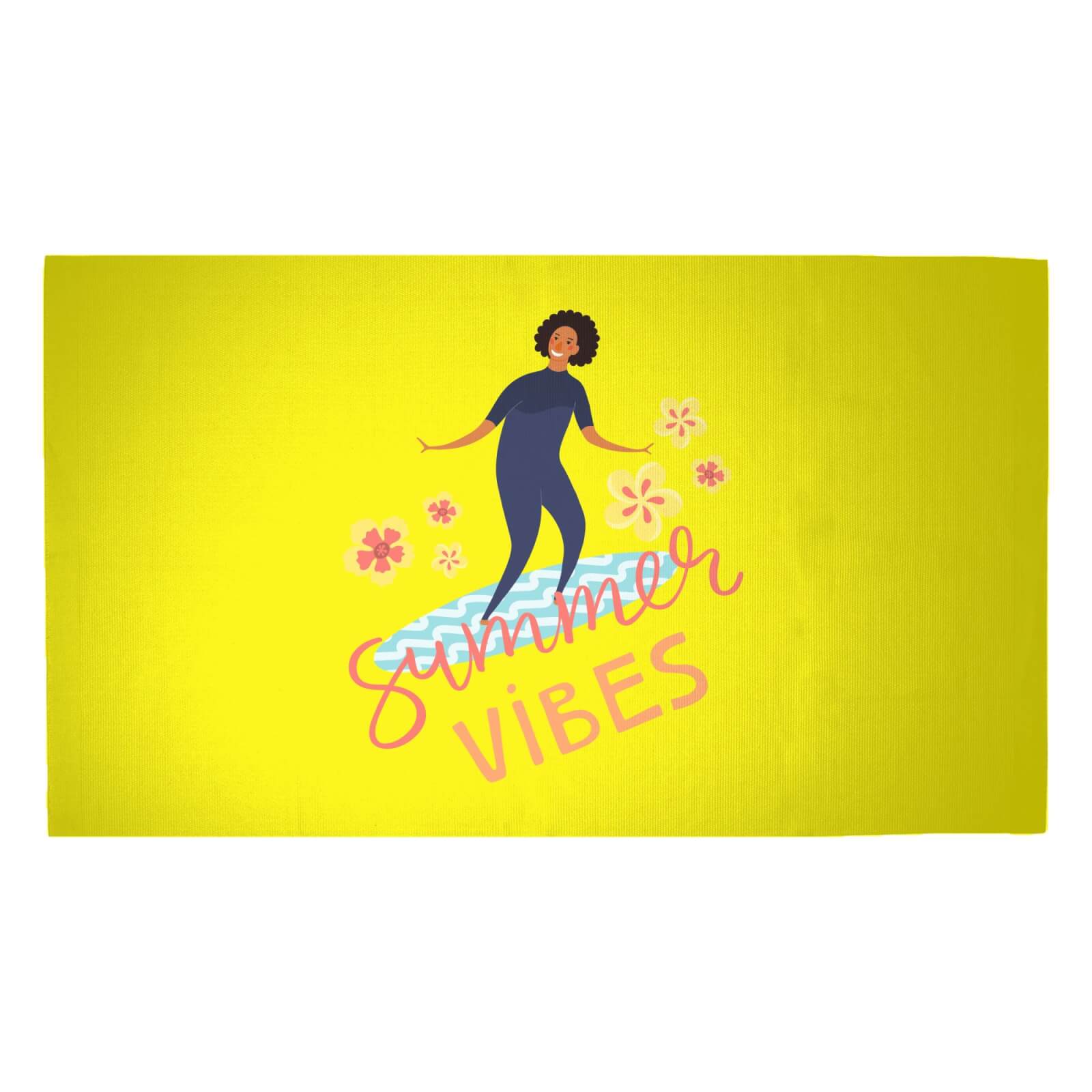 Summer Vibes Surfing Woven Rug - Medium