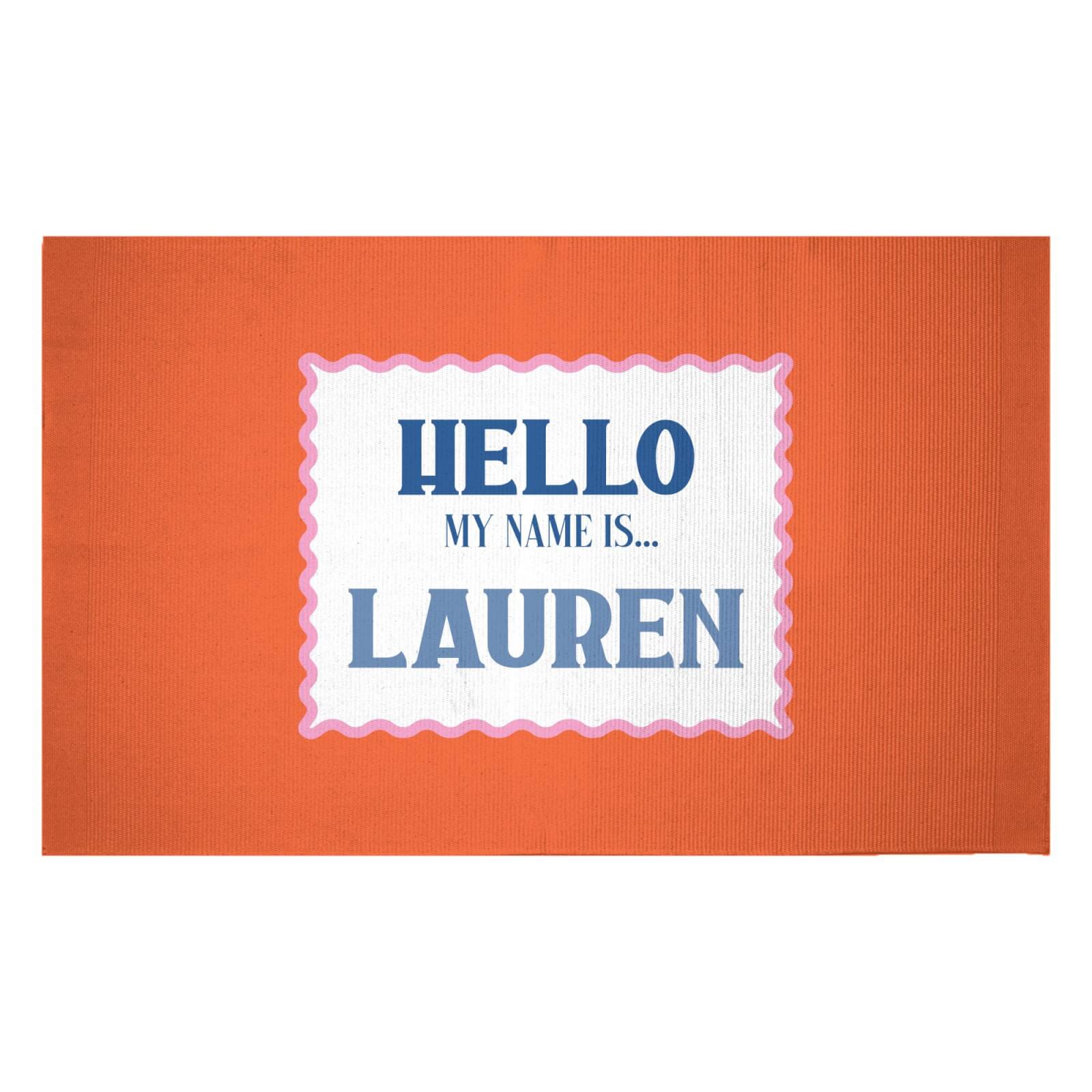 Hello, My Name Is Lauren Woven Rug - Small
