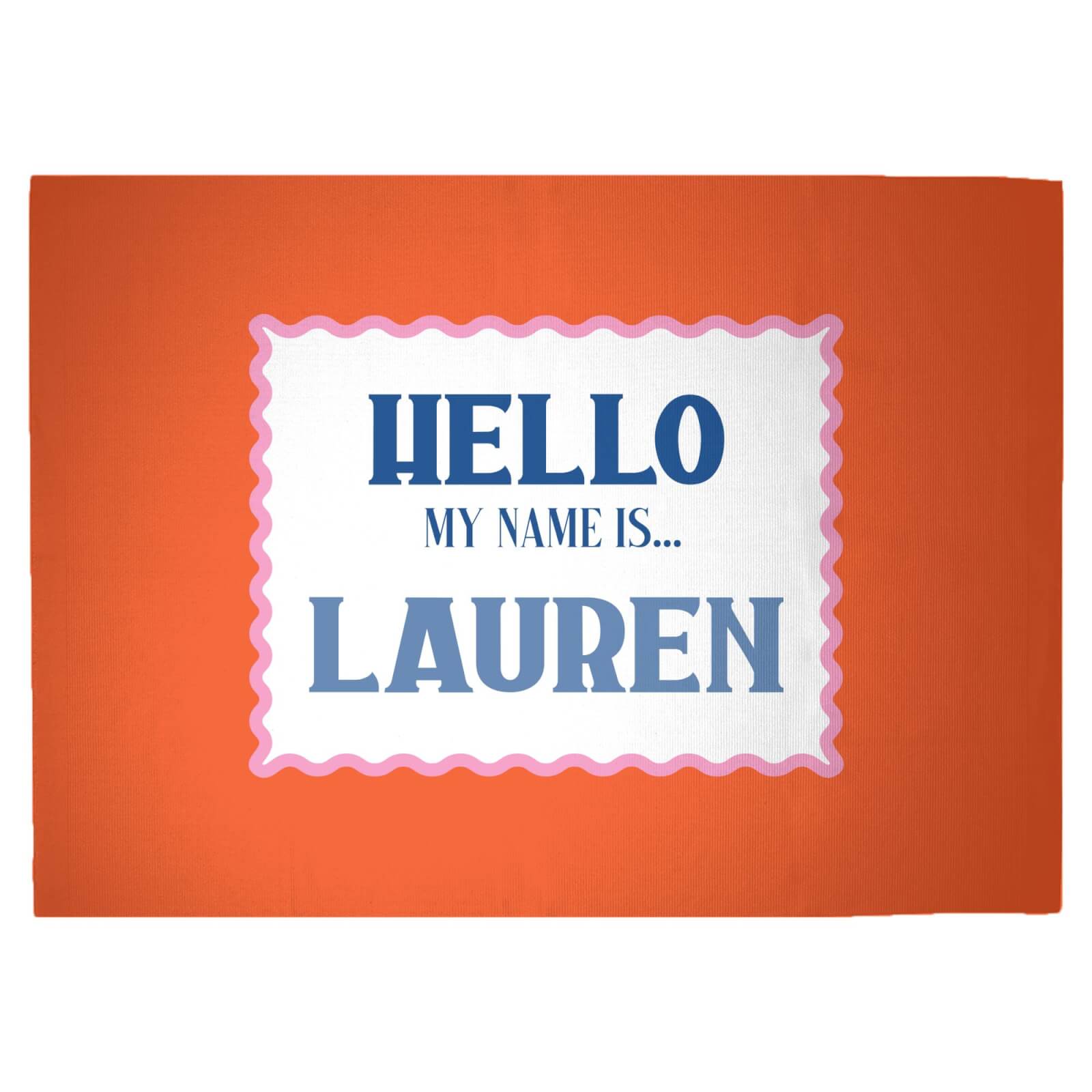Hello, My Name Is Lauren Woven Rug - Large