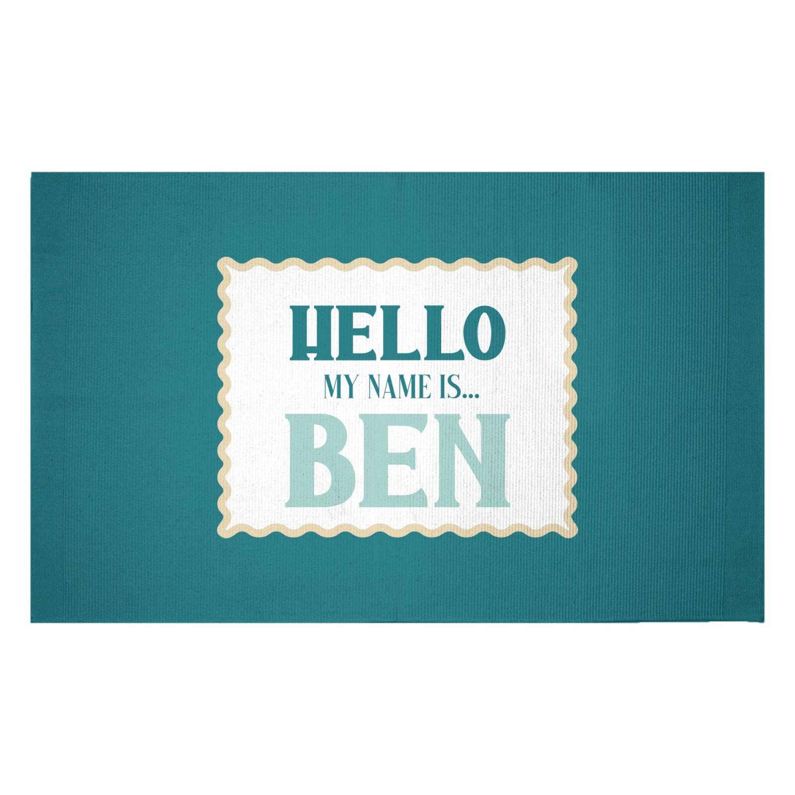 Hello, My Name Is Ben Woven Rug - Small