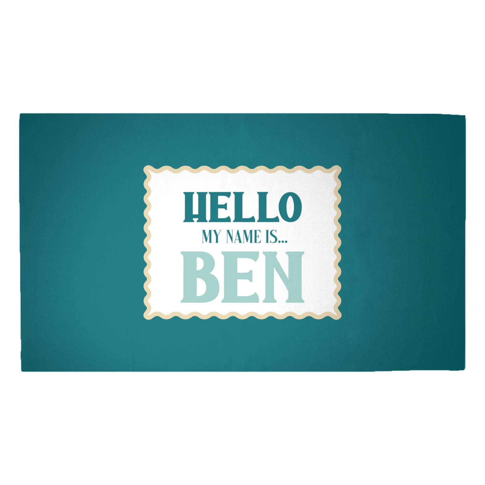 Hello, My Name Is Ben Woven Rug - Medium