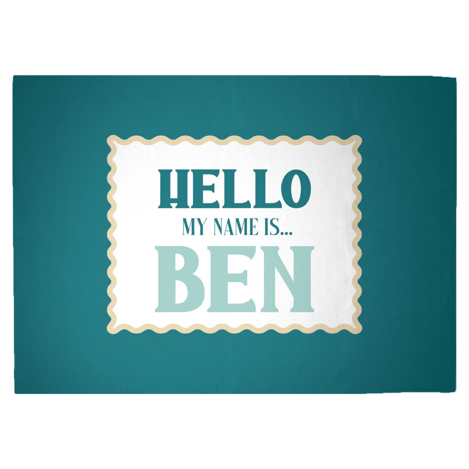 Hello, My Name Is Ben Woven Rug - Large