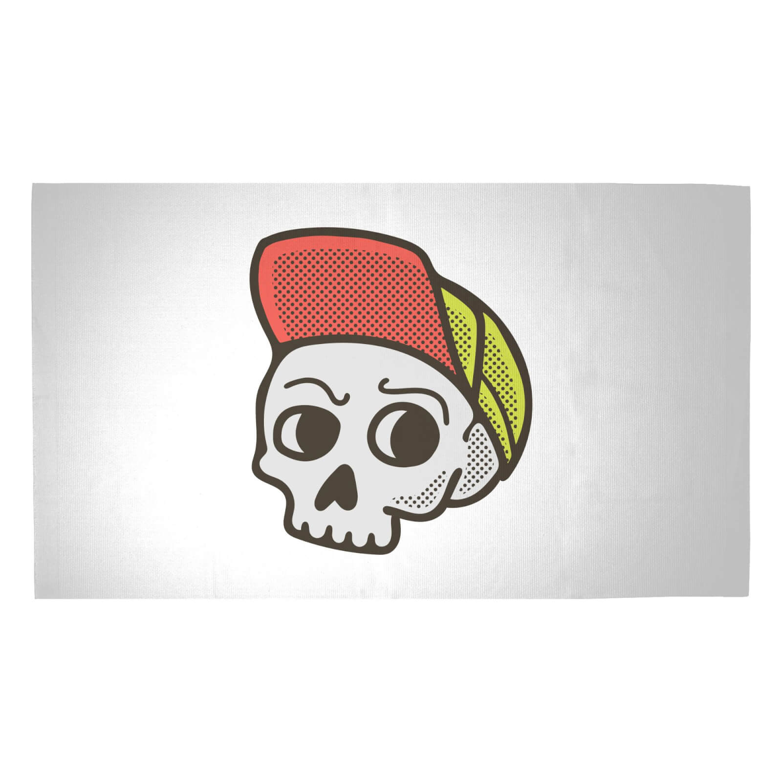 Baseball Cap Skull Woven Rug - Medium