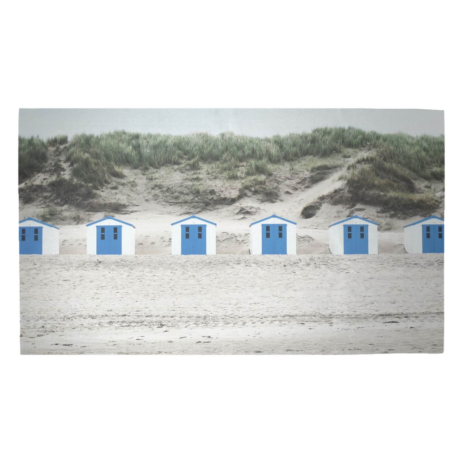 Beach Huts Woven Rug - Medium